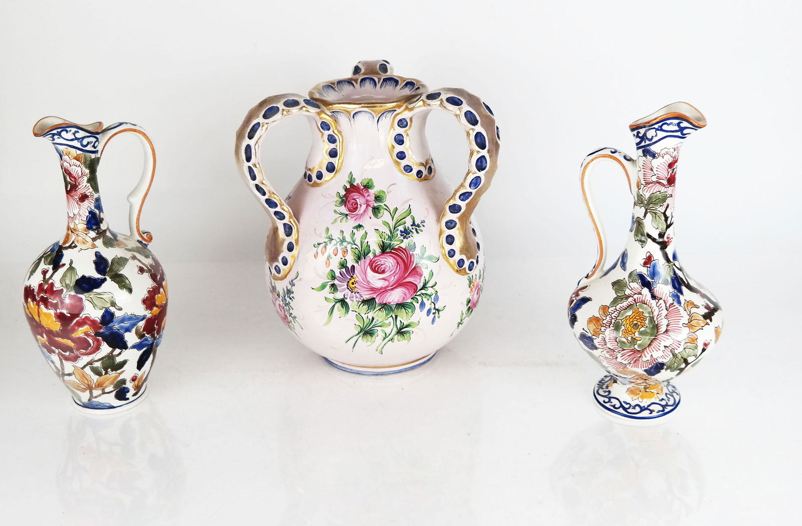 Three Painted Earthenware Pitchers (1 of 13)