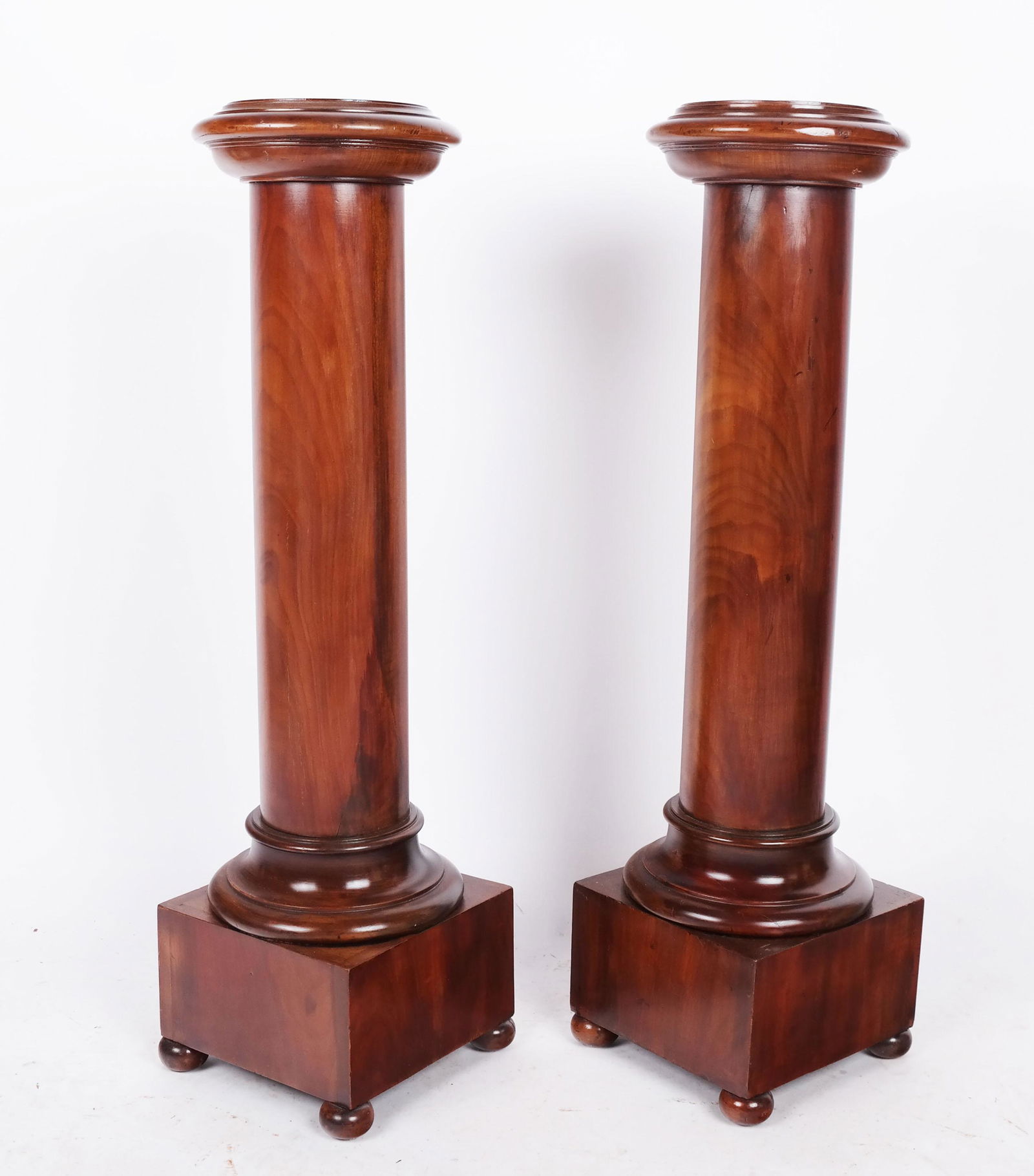 Pair of 19th C. English Regency Mahogany Pedestals (1 of 6)