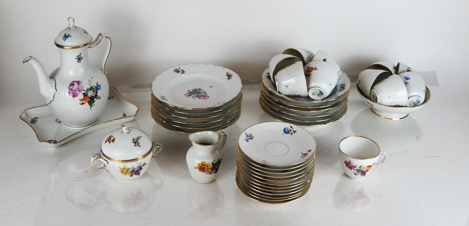 Royal Copenhagan Painted Porcelain Partial Service (1 of 10)