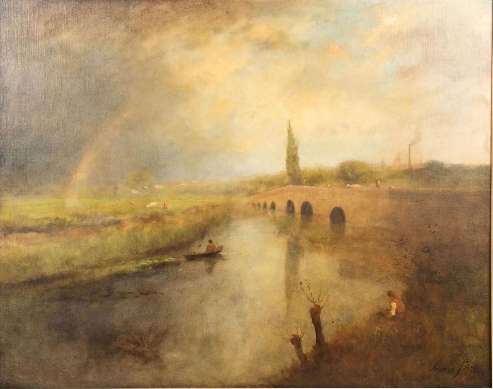 George INNISS, Jr: River Scene - Oil on Canvas (1 of 11)