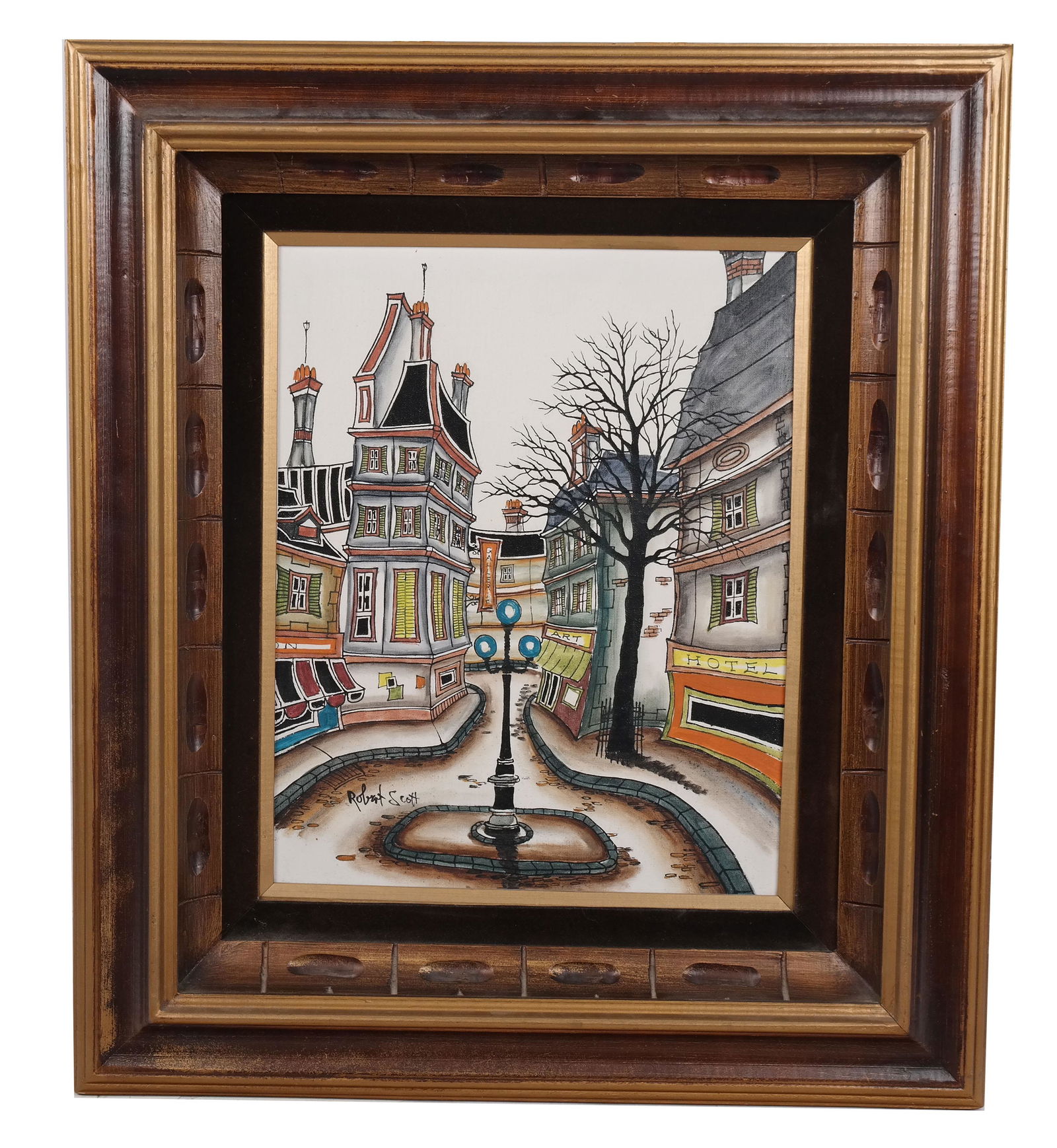 Robert SCOTT: "Lonely Square" - Oil on Canvas (1 of 7)