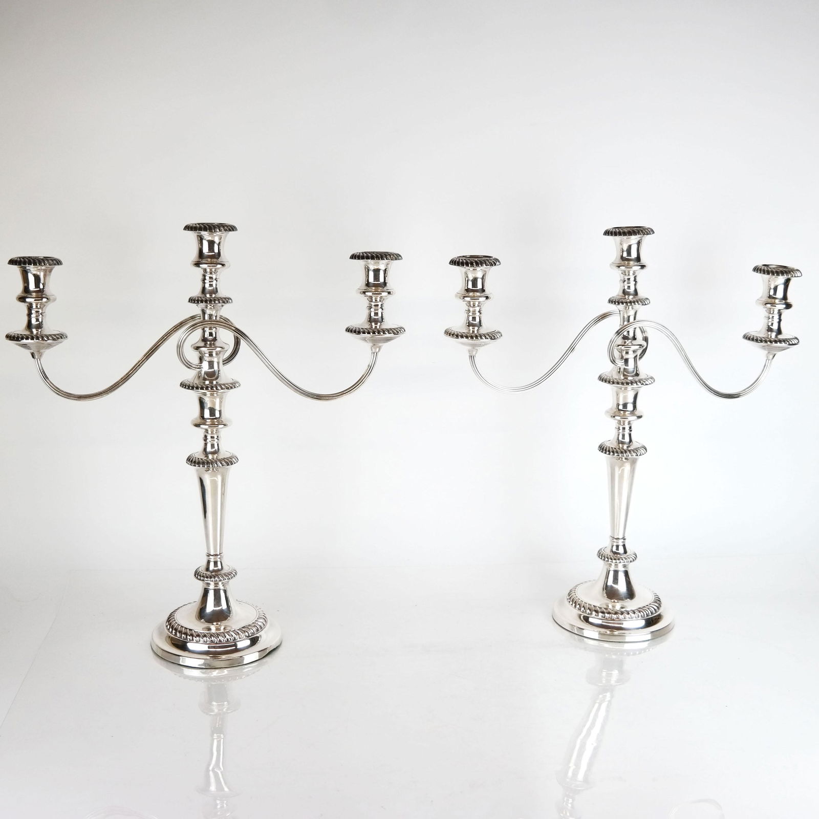 Pair of Silver Plate Large Candelabra (1 of 7)
