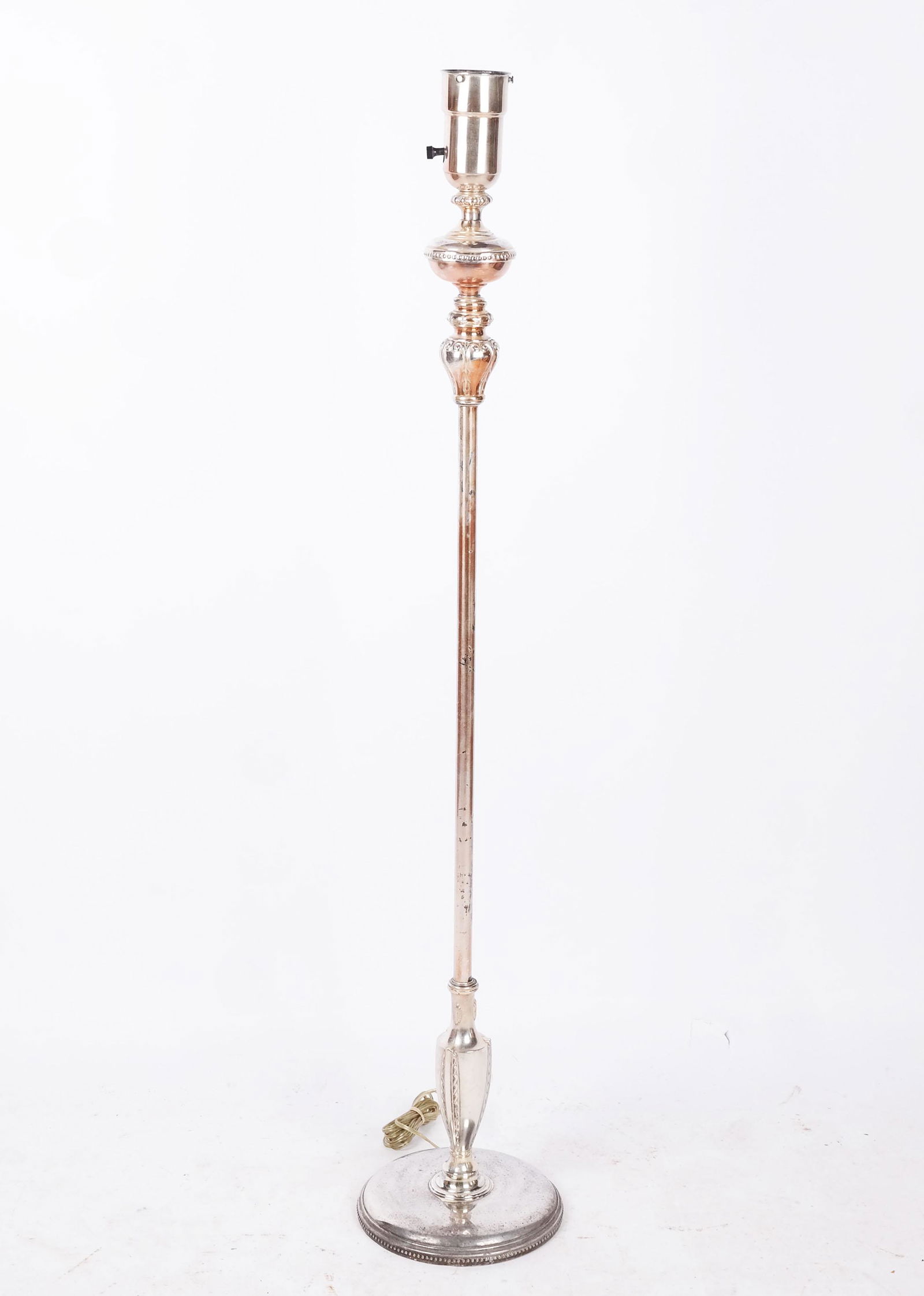 Early 20th C. Silver Plated Floor Lamp (1 of 6)