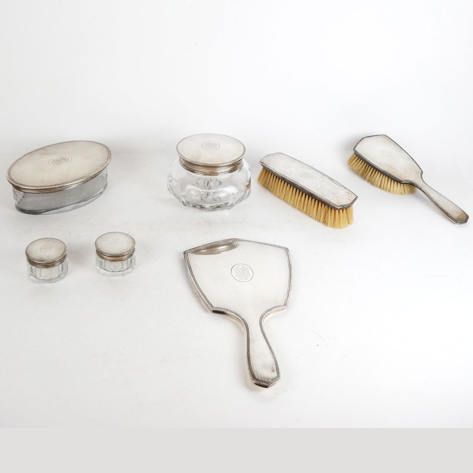 Sterling Silver & Glass Vanity Dressing Set (1 of 9)