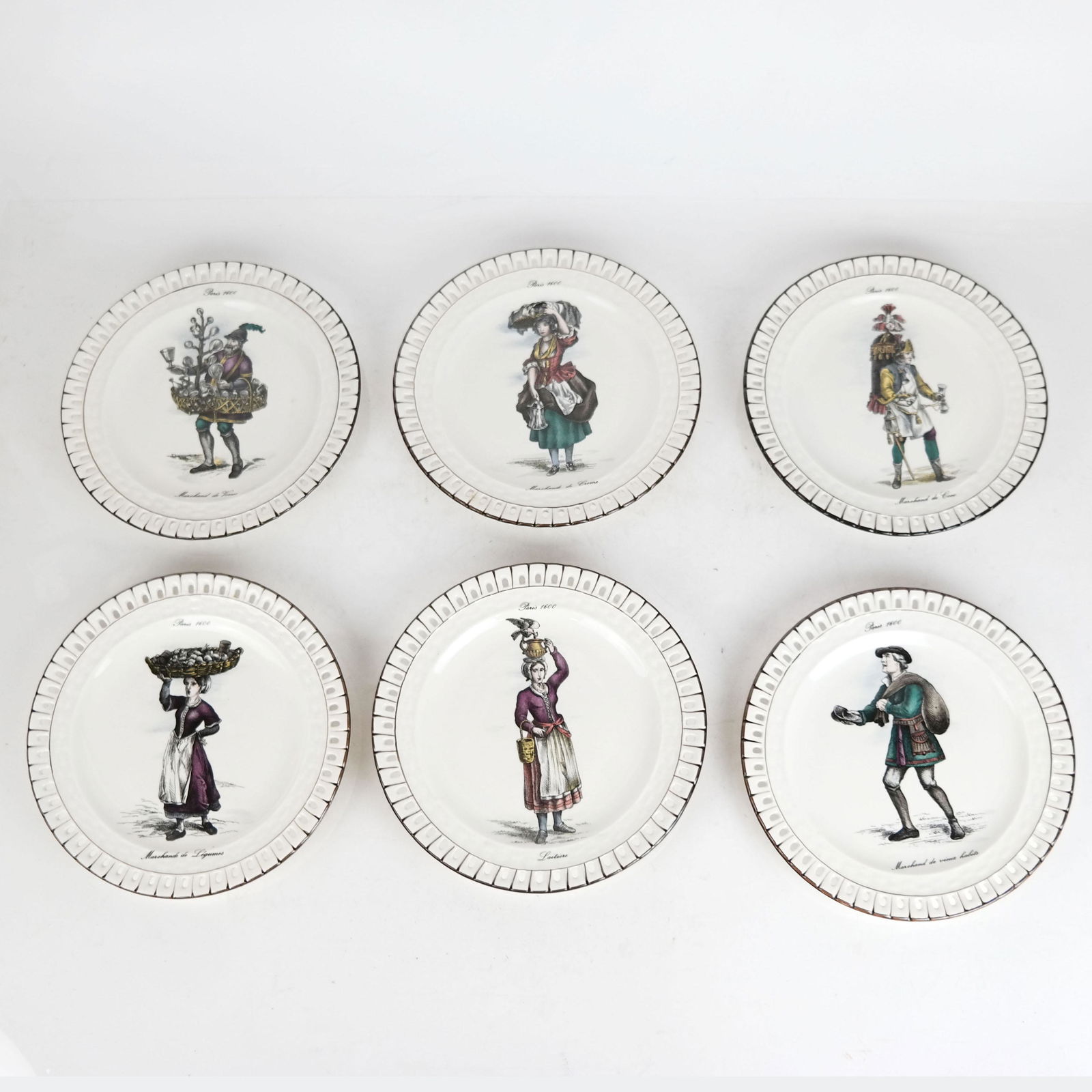 Six St. Clement French Faience Plates (1 of 11)