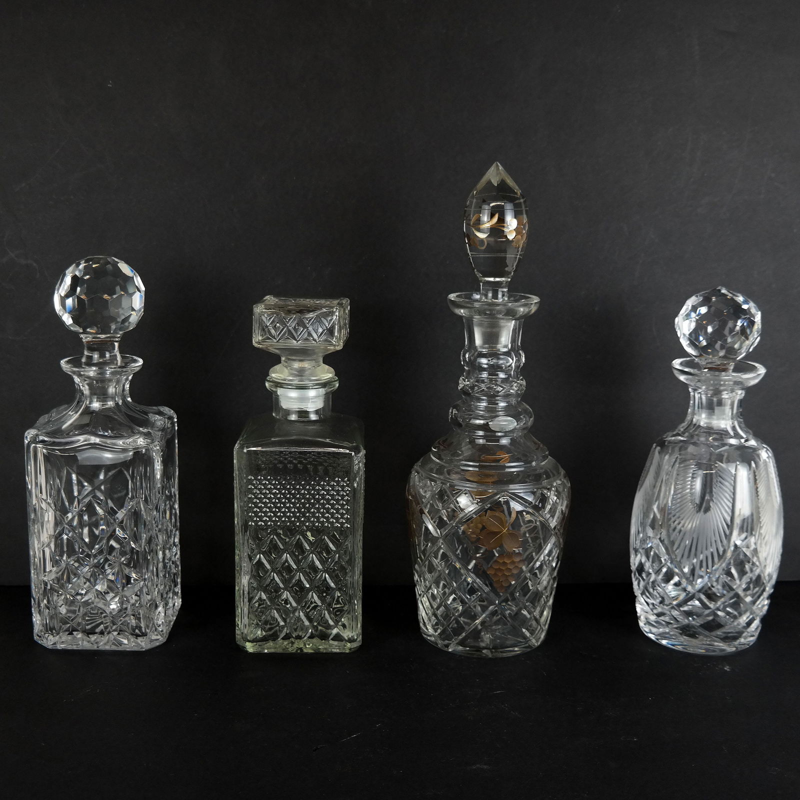 Four Glass & Crystal Decanters (1 of 9)