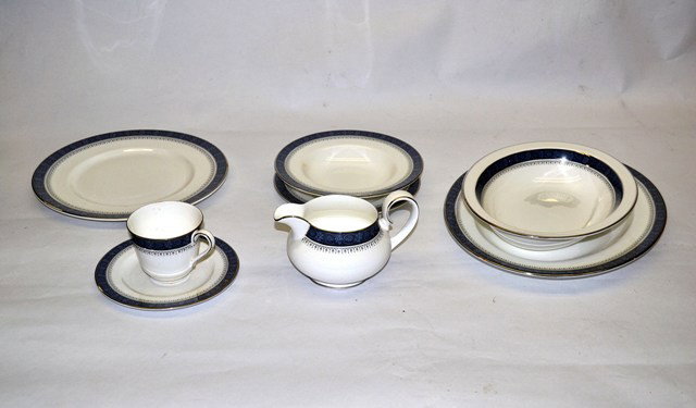 Royal Doulton Seabrooke Dinnerware: Approx. 55 pieces of Seabrooke pattern, by Royal Doulton.