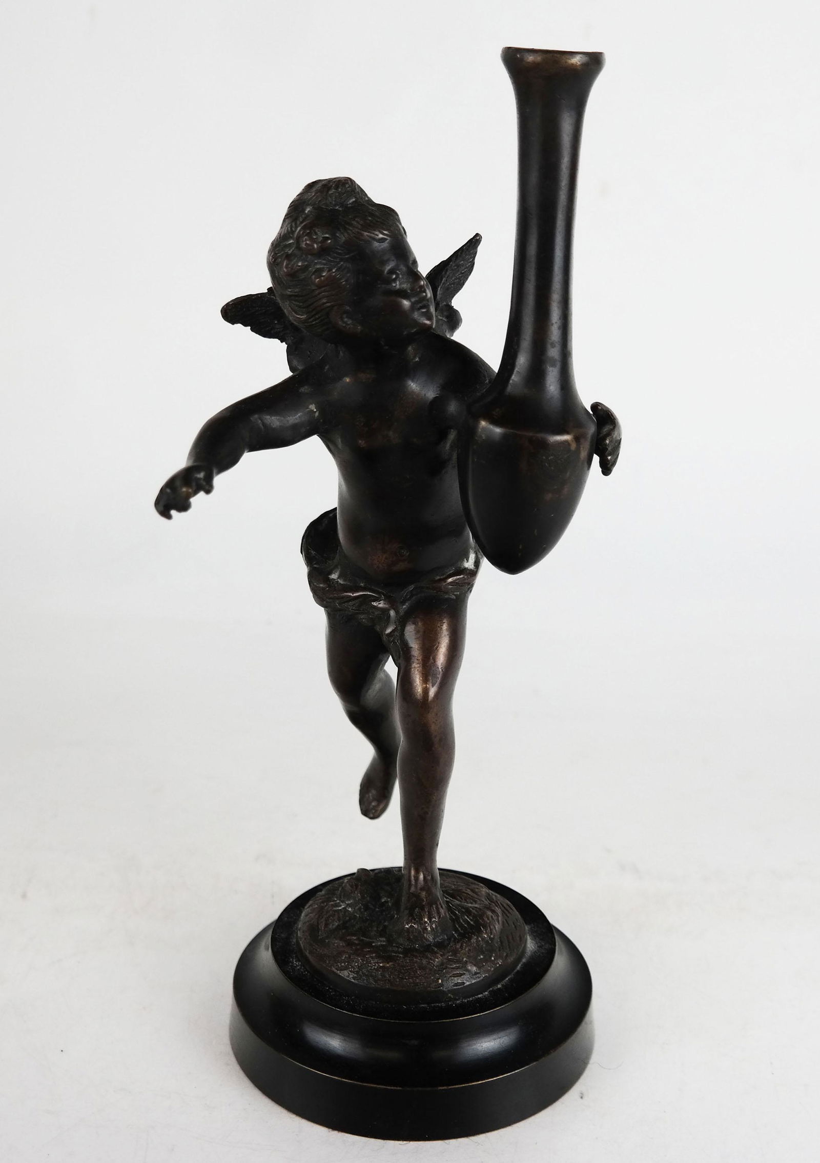 Grand Tour-Style Bronze Figural Vase (1 of 9)