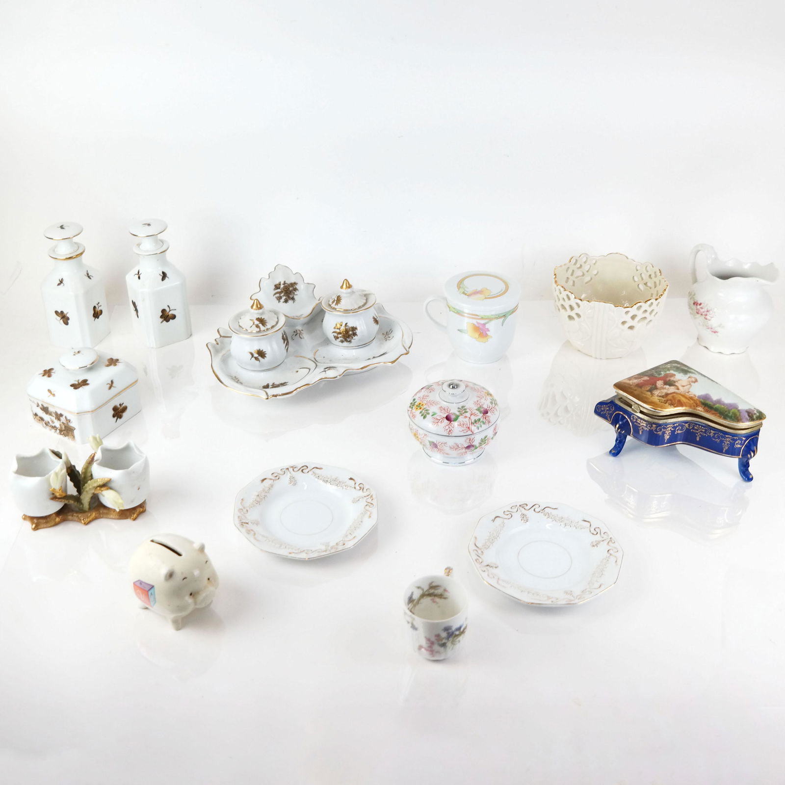 Group of Gilt & Paint Decorated Porcelain (1 of 12)