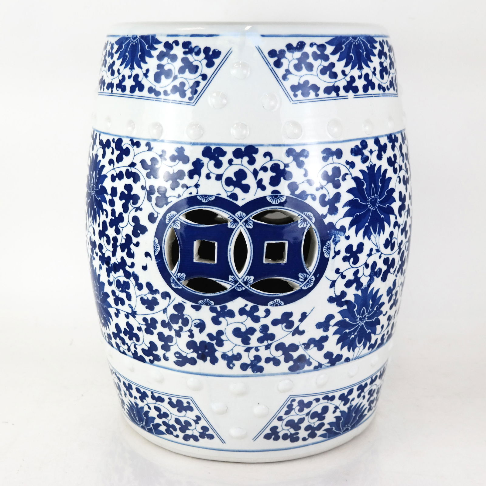 Chinese Blue & White Garden Seat / Stool (1 of 7)