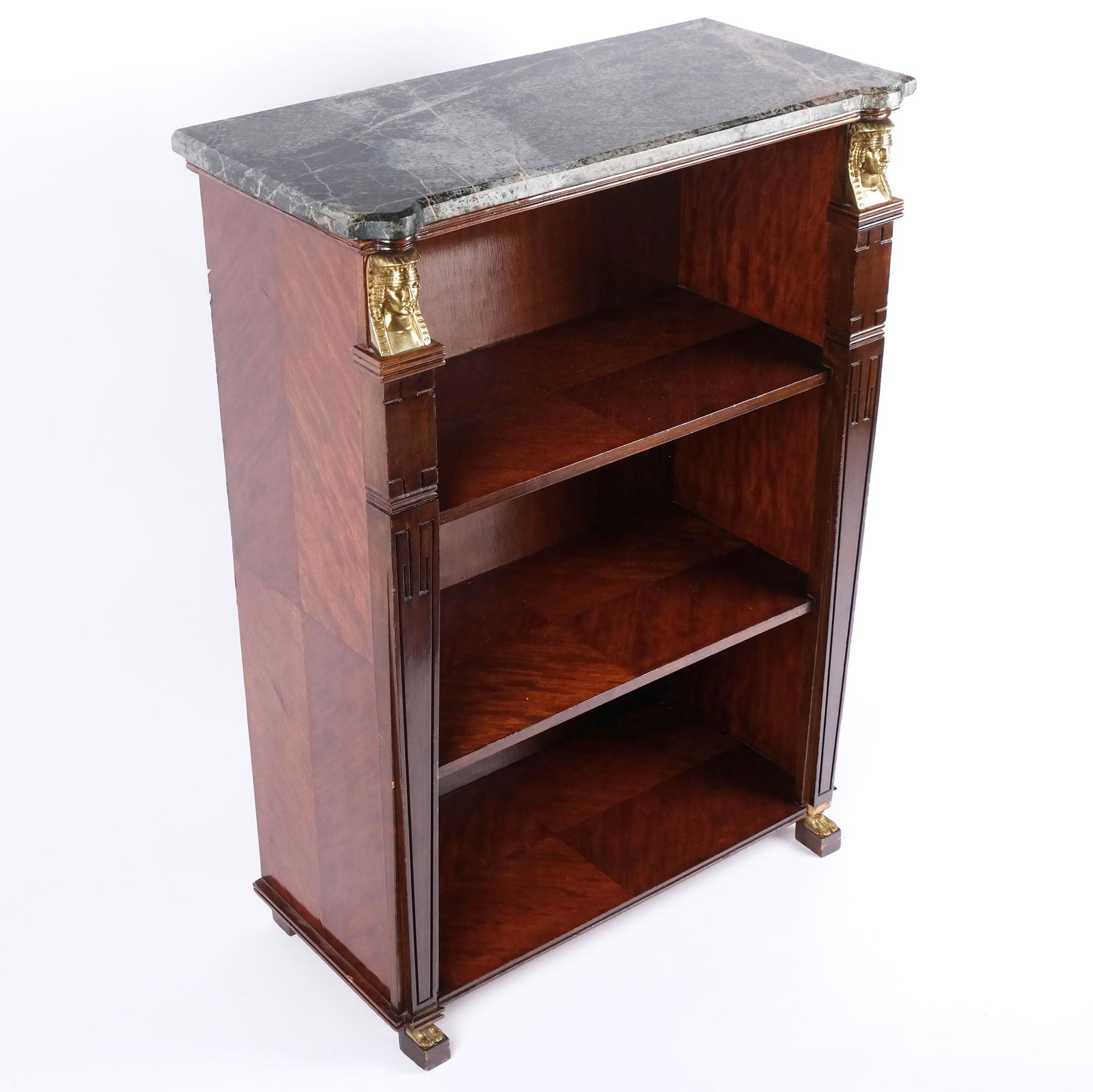 Regency-Style Bronze Mounted Mahogany Bookcase (1 of 10)