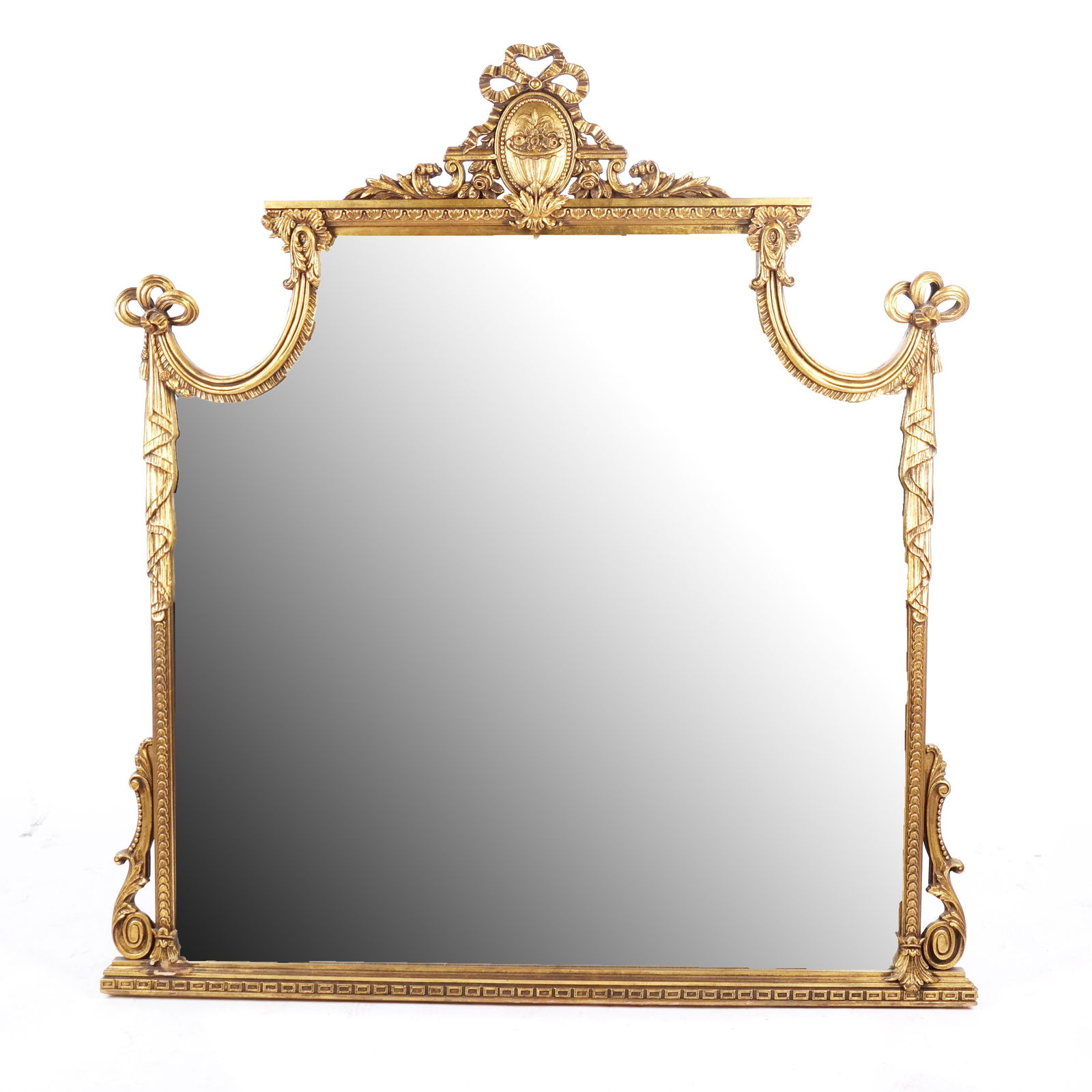 Neoclassical-Style Gilt Wood Over Mantel Mirror (1 of 10)