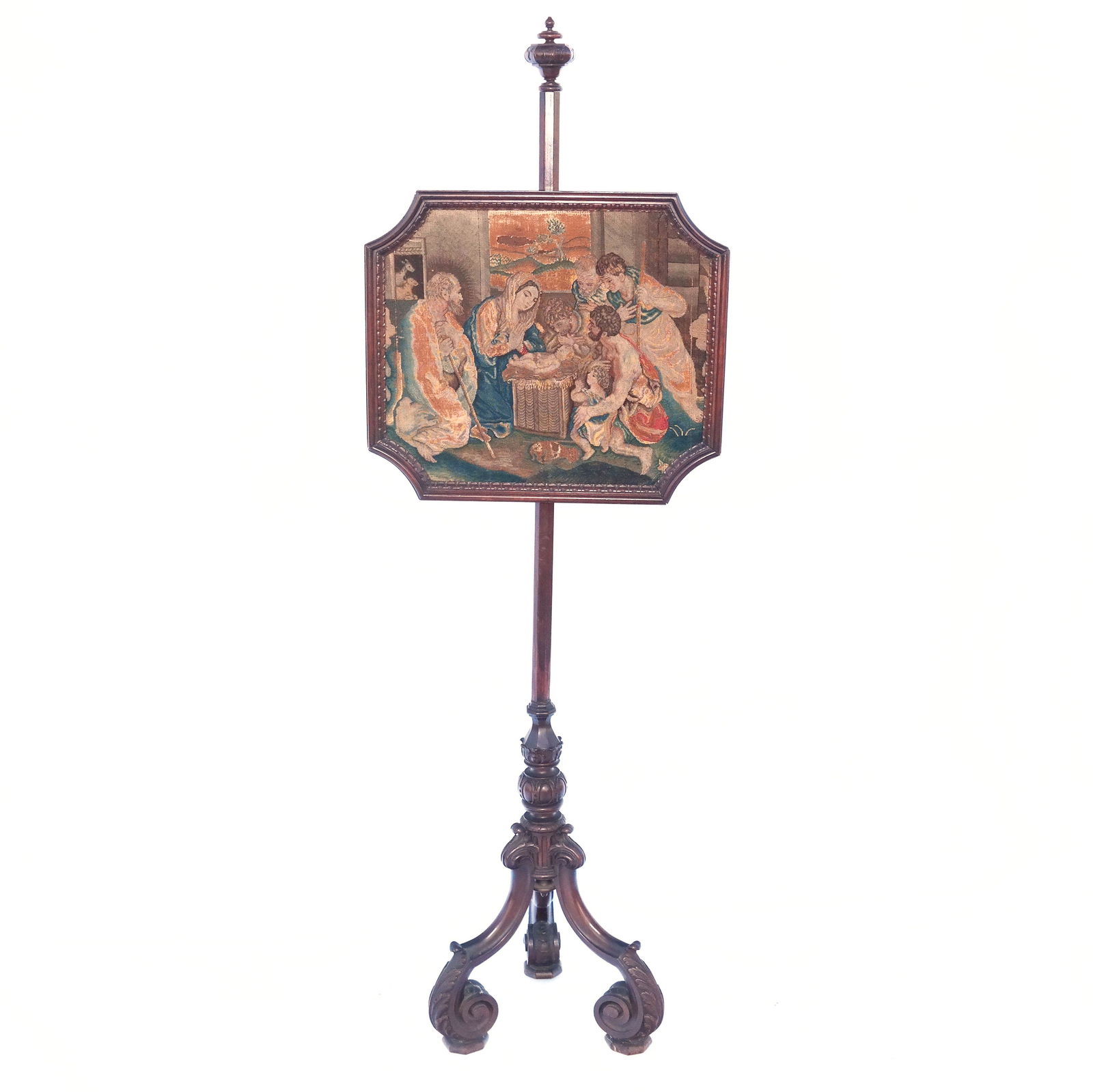 Georgian-Style Mahogany Adjustable Fire Screen (1 of 7)