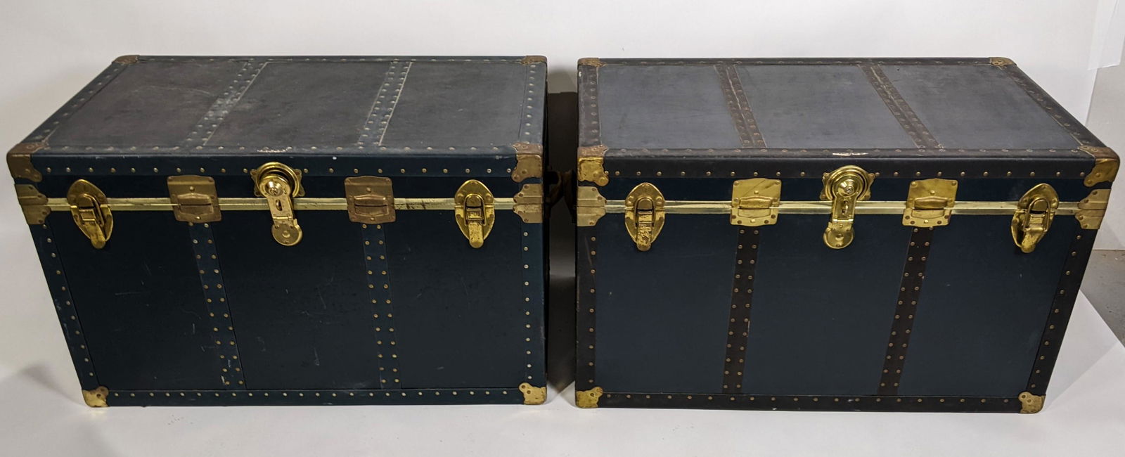 Pair of Large Seward Steamer Trunks (1 of 12)