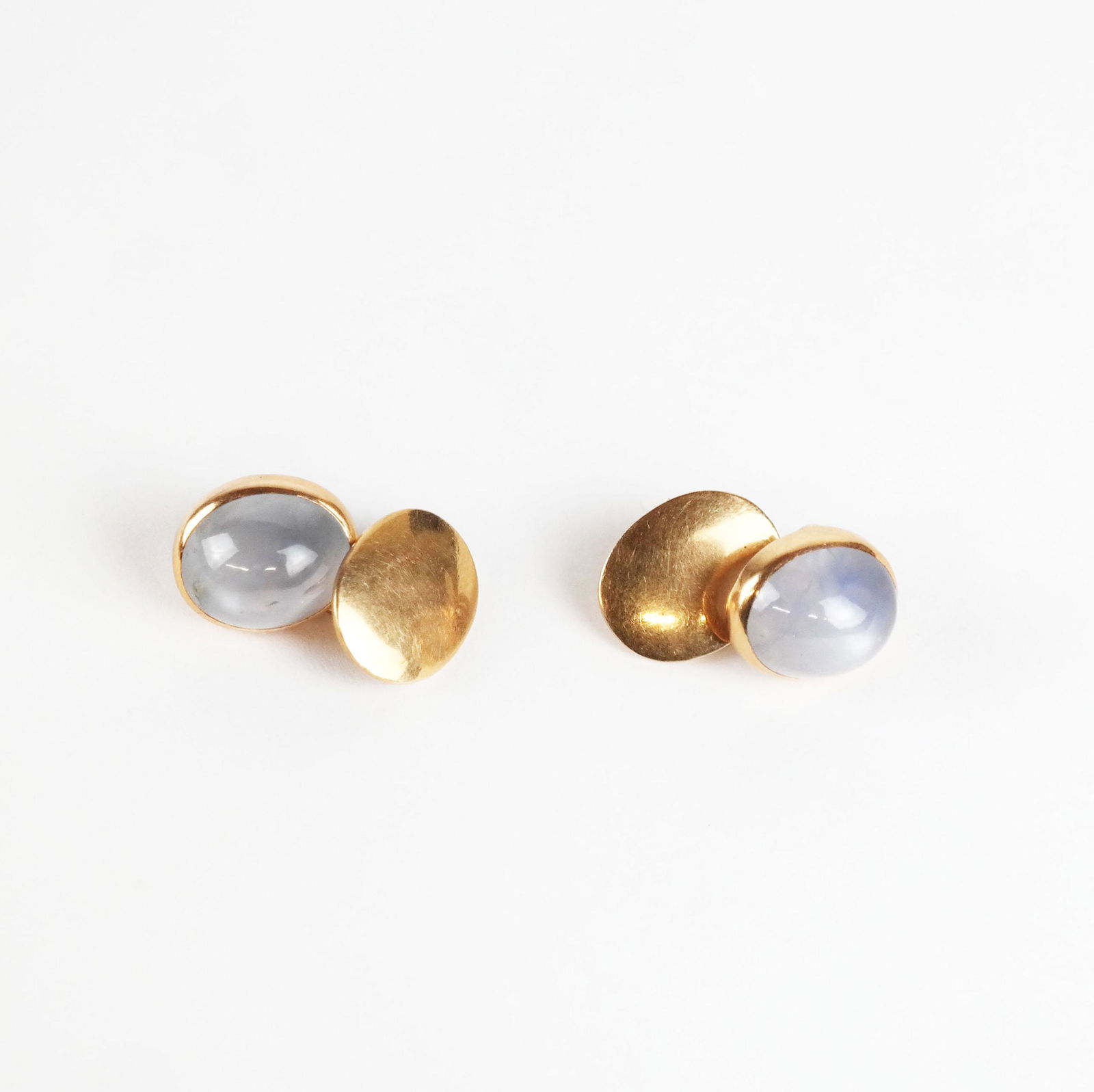 14K Yellow Gold Natural Star Sapphire Cuff Links (1 of 6)