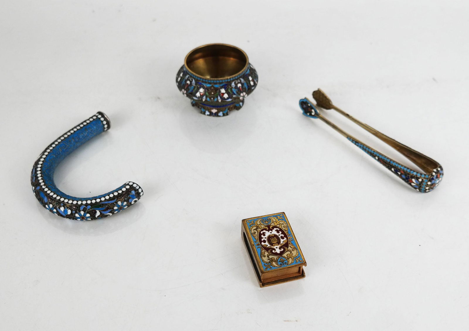 Four Russian Silver Enameled Articles (1 of 9)