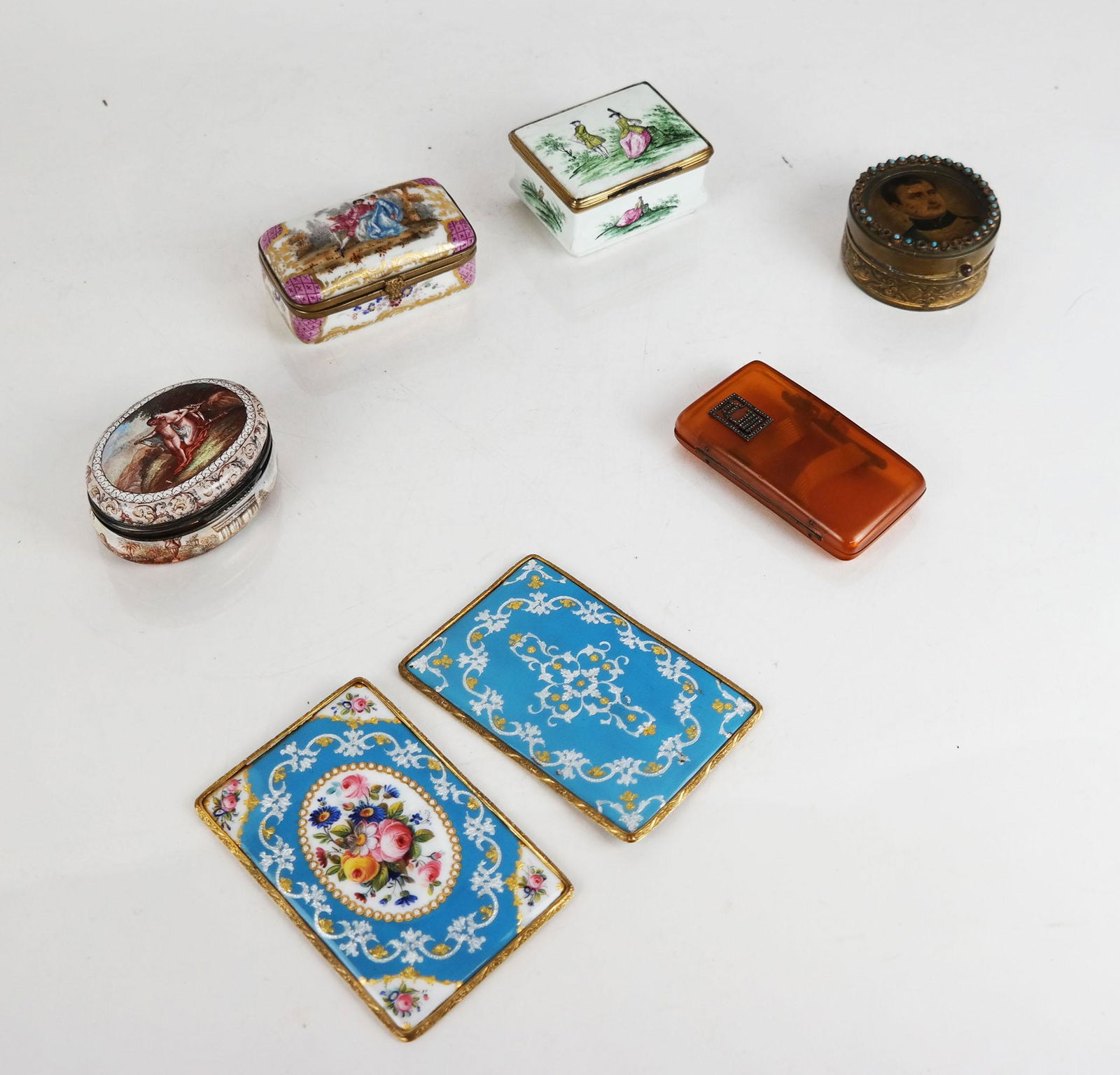 Seven Enamel, Porcelain, & Other Vanity Articles (1 of 9)