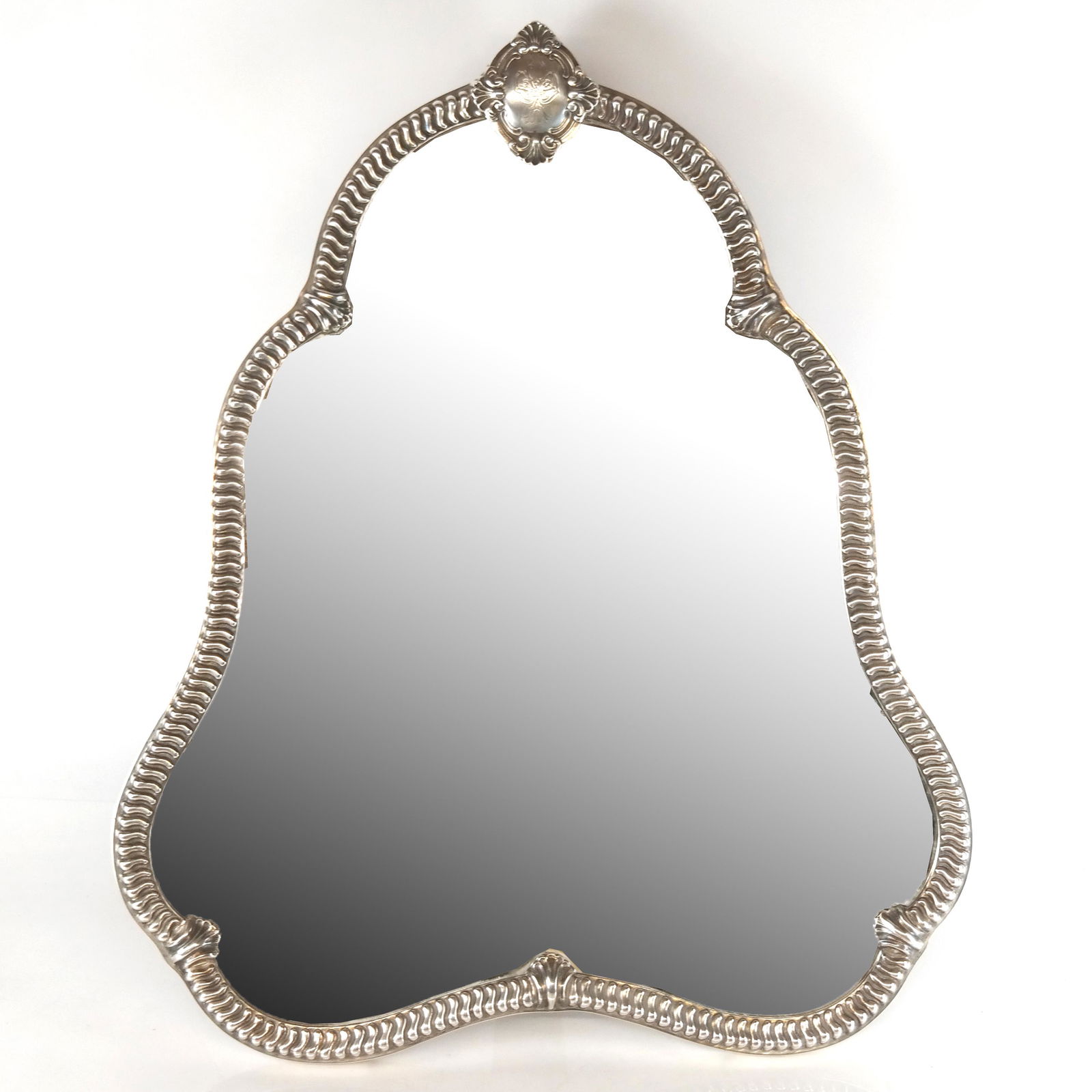 Large French Silver Table Vanity Easel Mirror (1 of 8)
