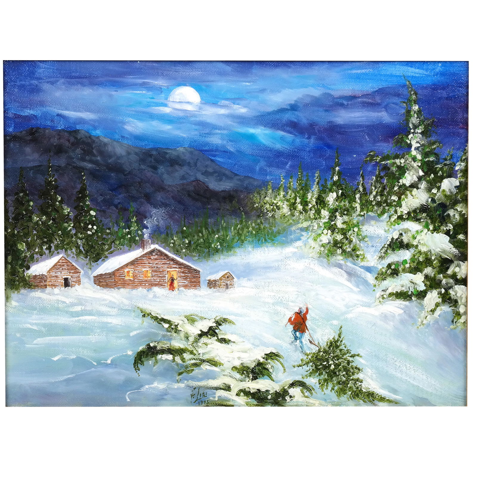 "Christmas in Catskill Mountains" - Oil on Canvas (1 of 8)