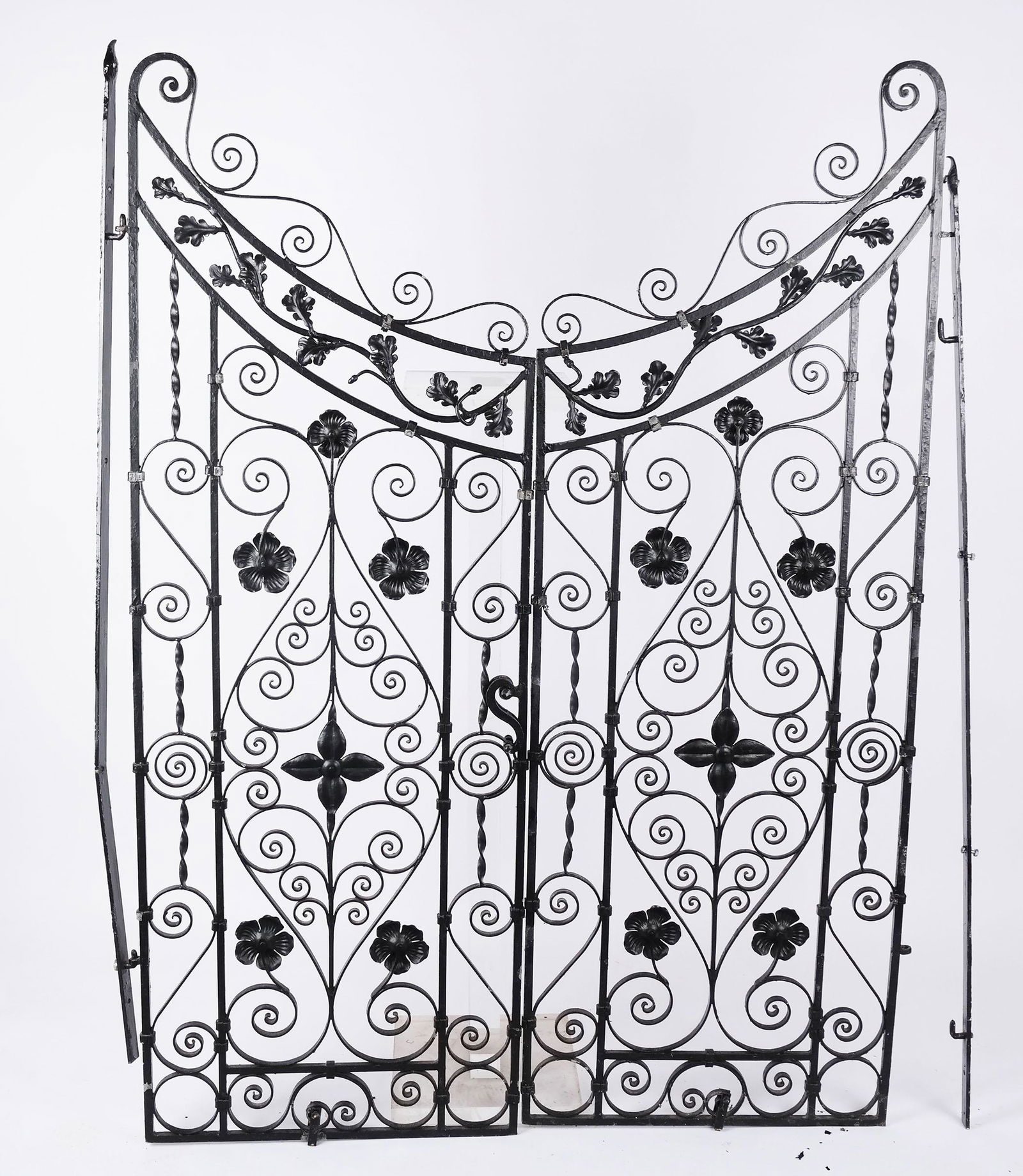 Pair of Black Wrought Iron Gates (1 of 15)