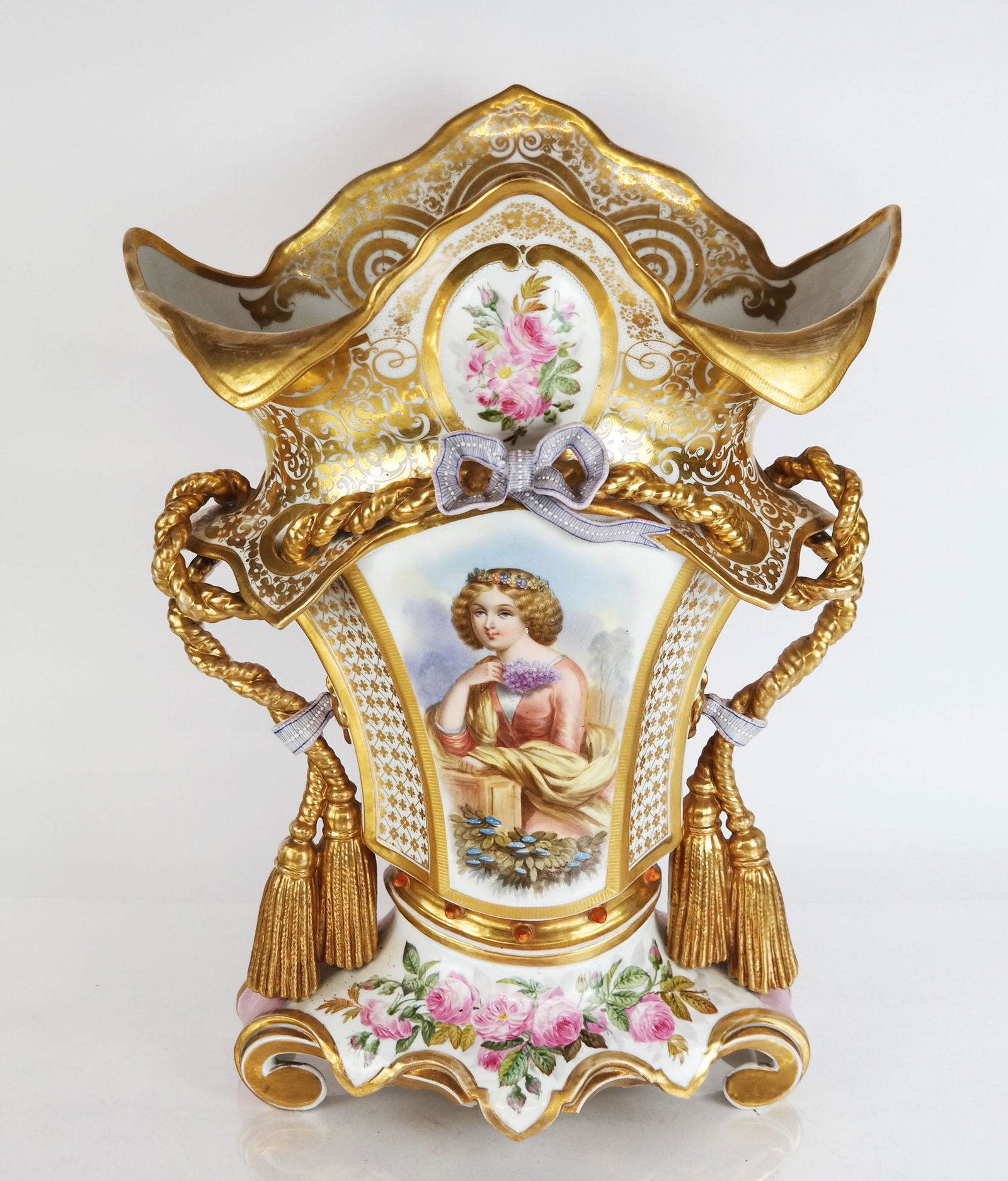 Large 19th C. French Paris Porcelain Vase (1 of 11)