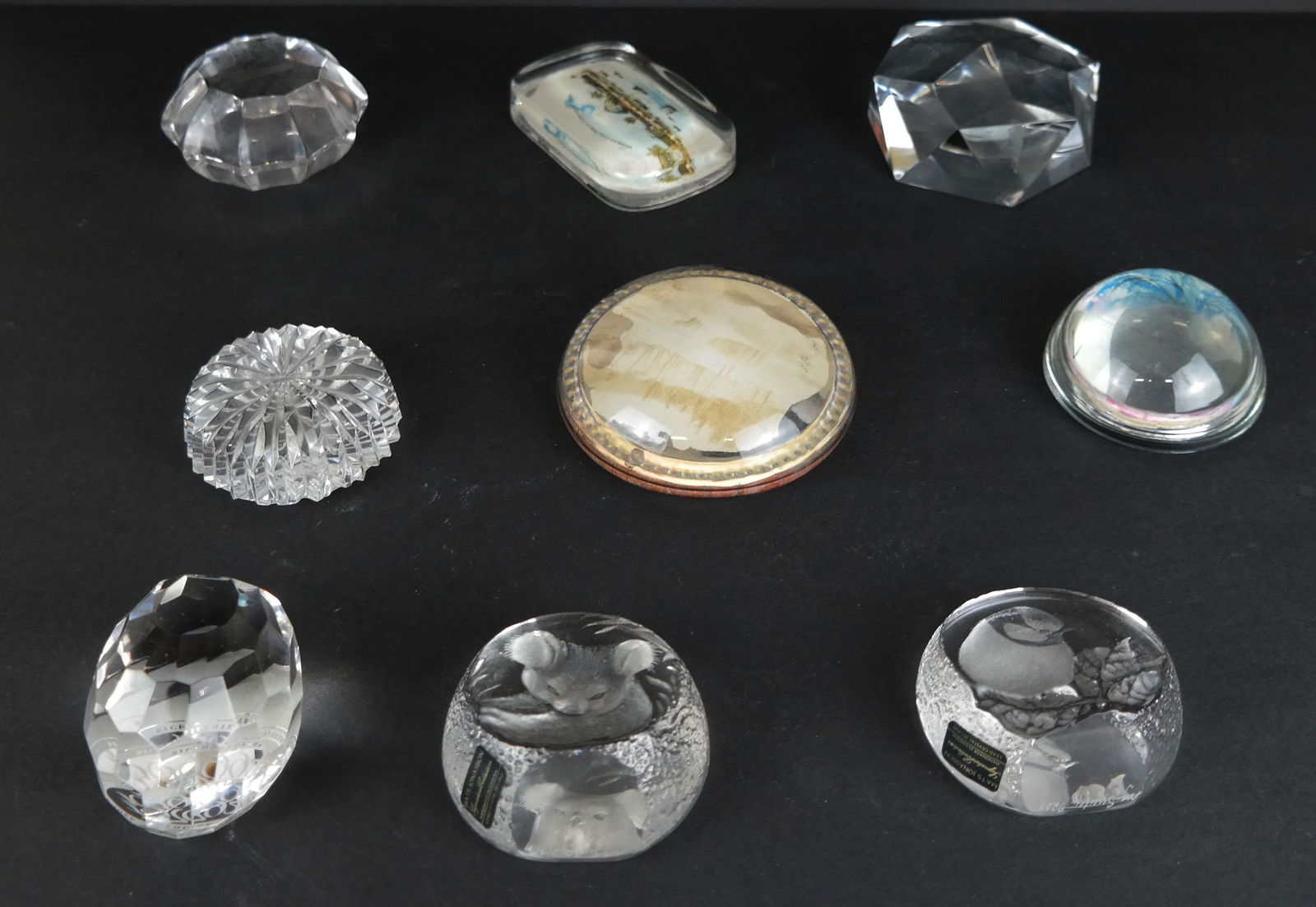 Nine Assorted Glass Paperweights (1 of 11)