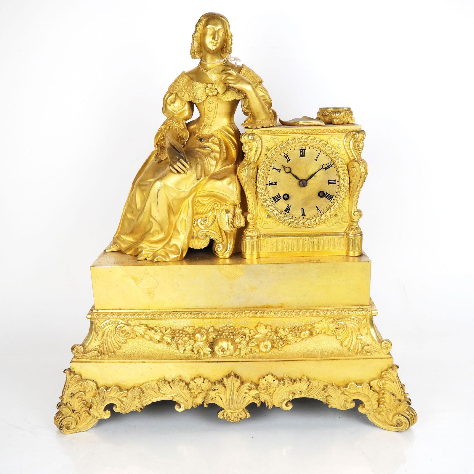 Louis Philippe French Gilt Bronze Mantel Clock (1 of 12)