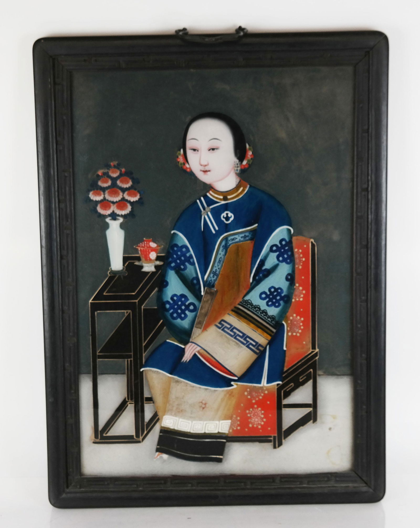 Chinese Reverse Painted Glass Portrait (1 of 9)