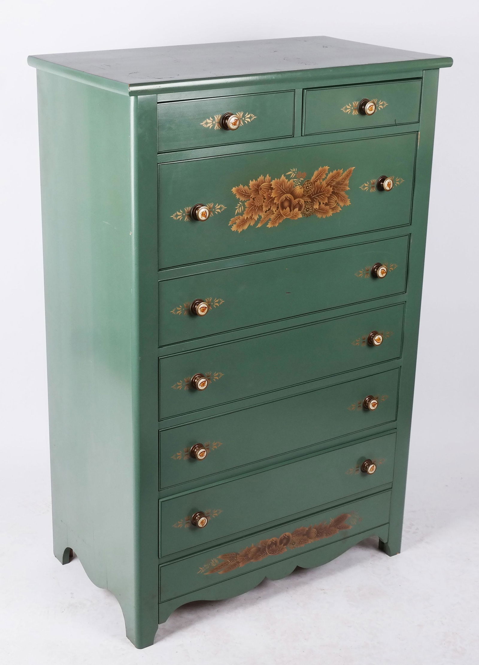 American L. Hitchcock Paint Decorated Chest of Drawers (1 of 10)