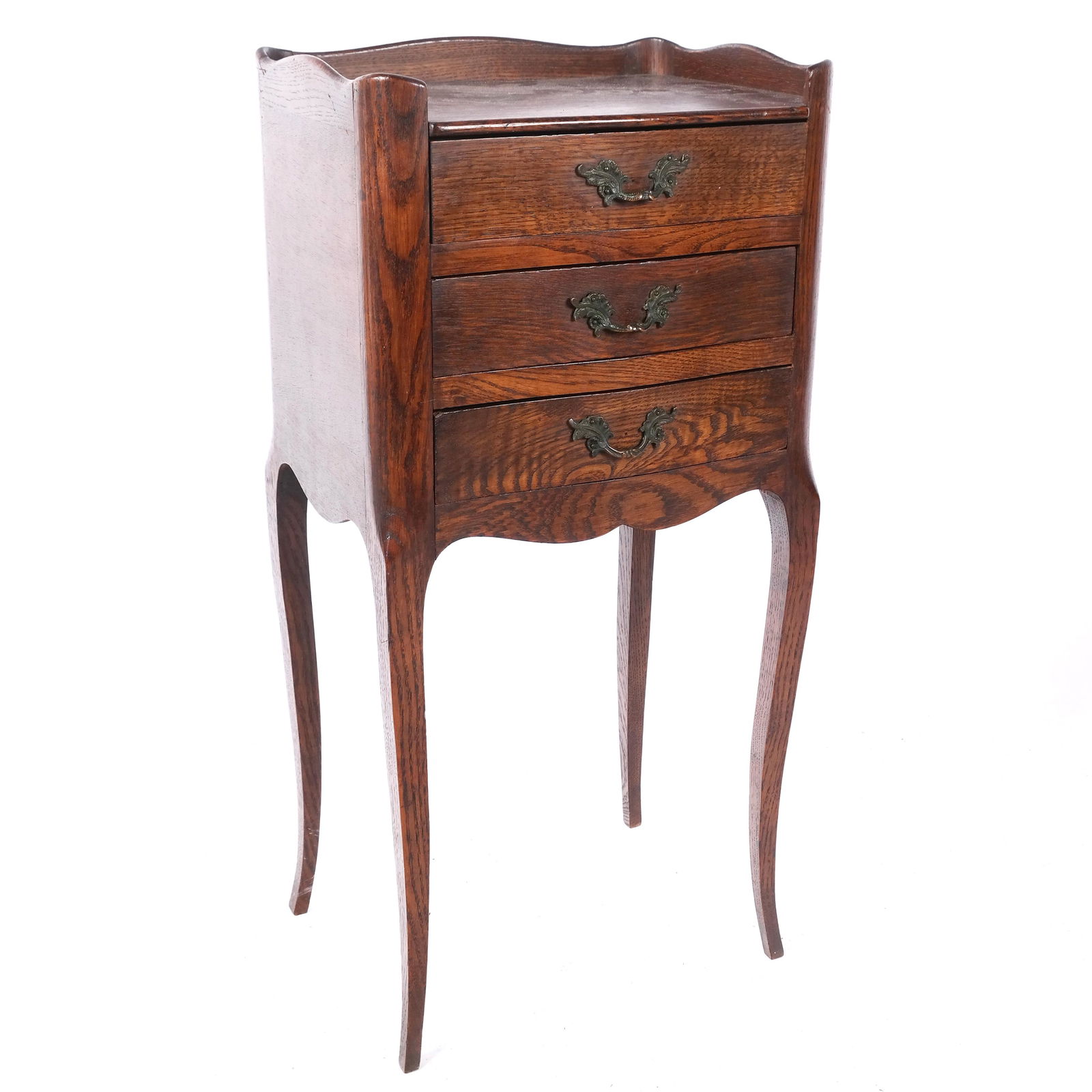 French Provincial Oak Side Table (1 of 8)