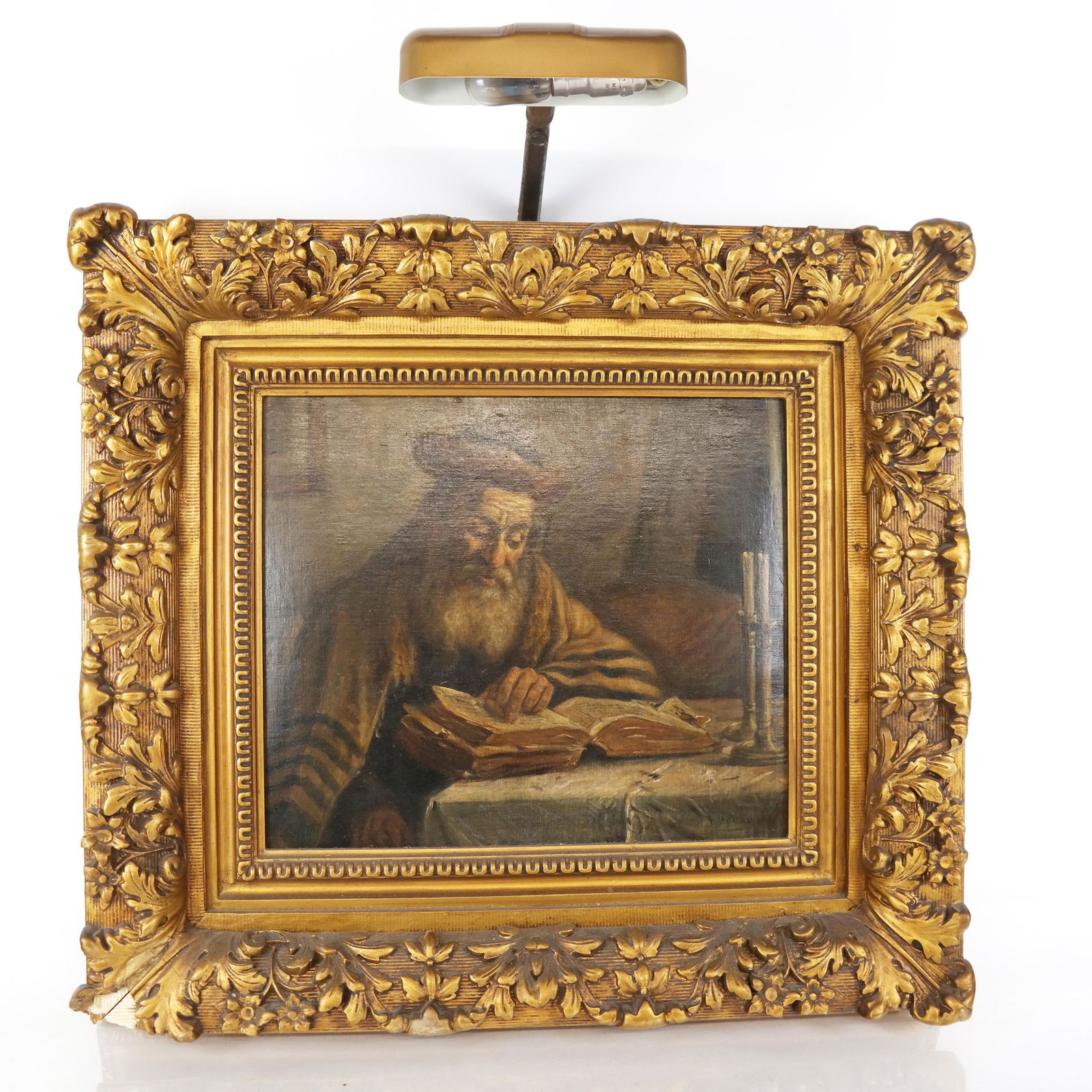 Judaica Scholar at Table - Oil Painting (1 of 12)