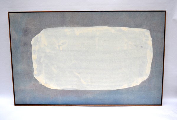 Sherron Francis Abstract Expressionst Acrylic: Large abstract expressionist color field acrylic on canvas. Signed, dated, and titled on reverse "Sherron L. Francis/1973/"Sky Breaker. Bears original gallery label from Andre Emmerich. Art: 63.5" x 8