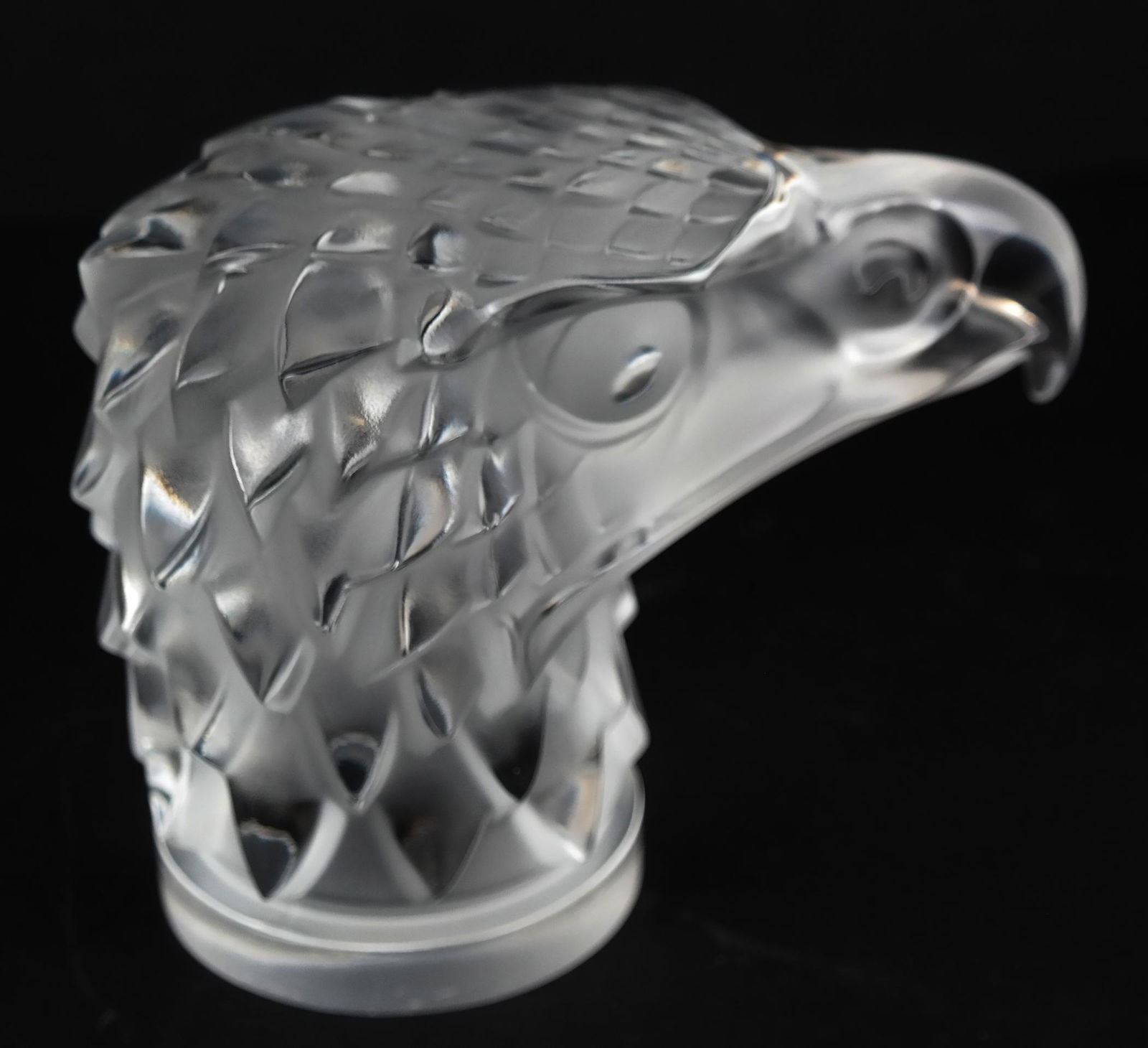 Lalique French Frosted Glass Eagle Head (1 of 8)