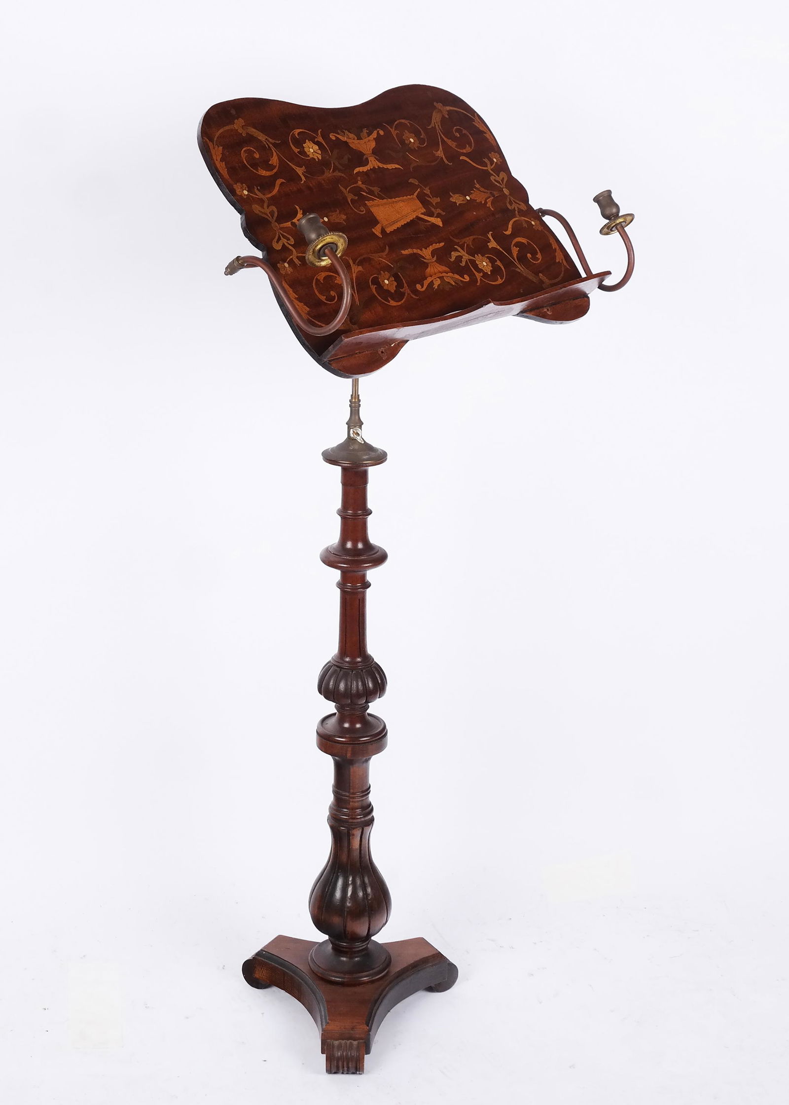 Regency-Style Marquetry Inlaid Music Stand (1 of 12)