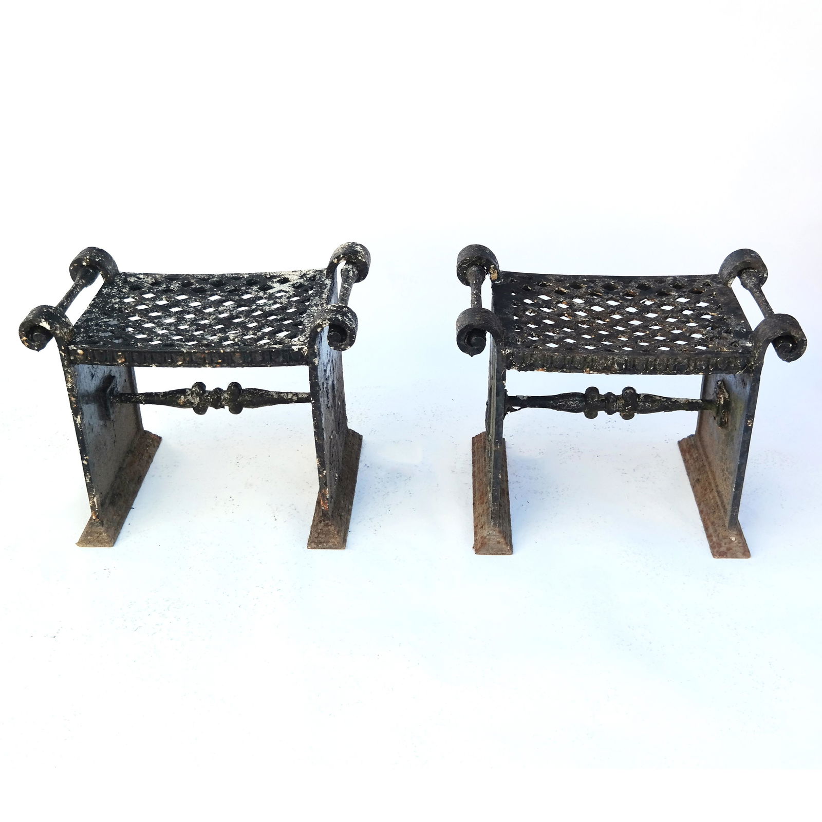Pair of Cast Iron Garden Benches (1 of 7)