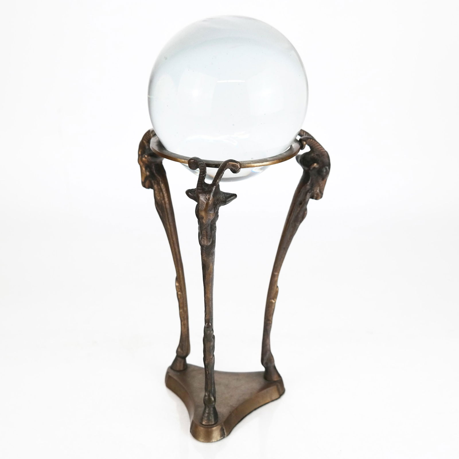 Clear Crystal Ball on Brass Stand (1 of 12)