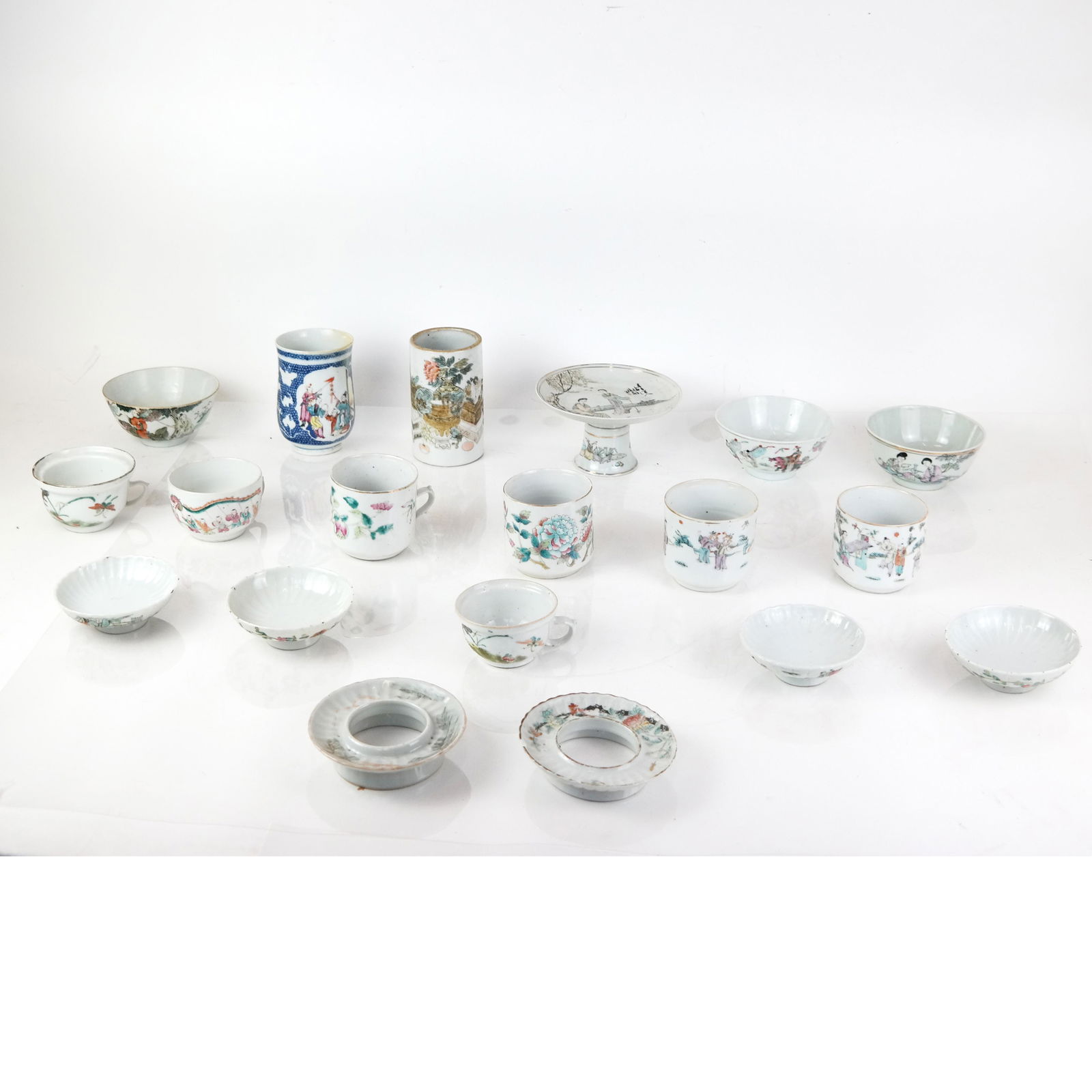 Chinese Assembled Group of Blue & White Porcelain (1 of 16)