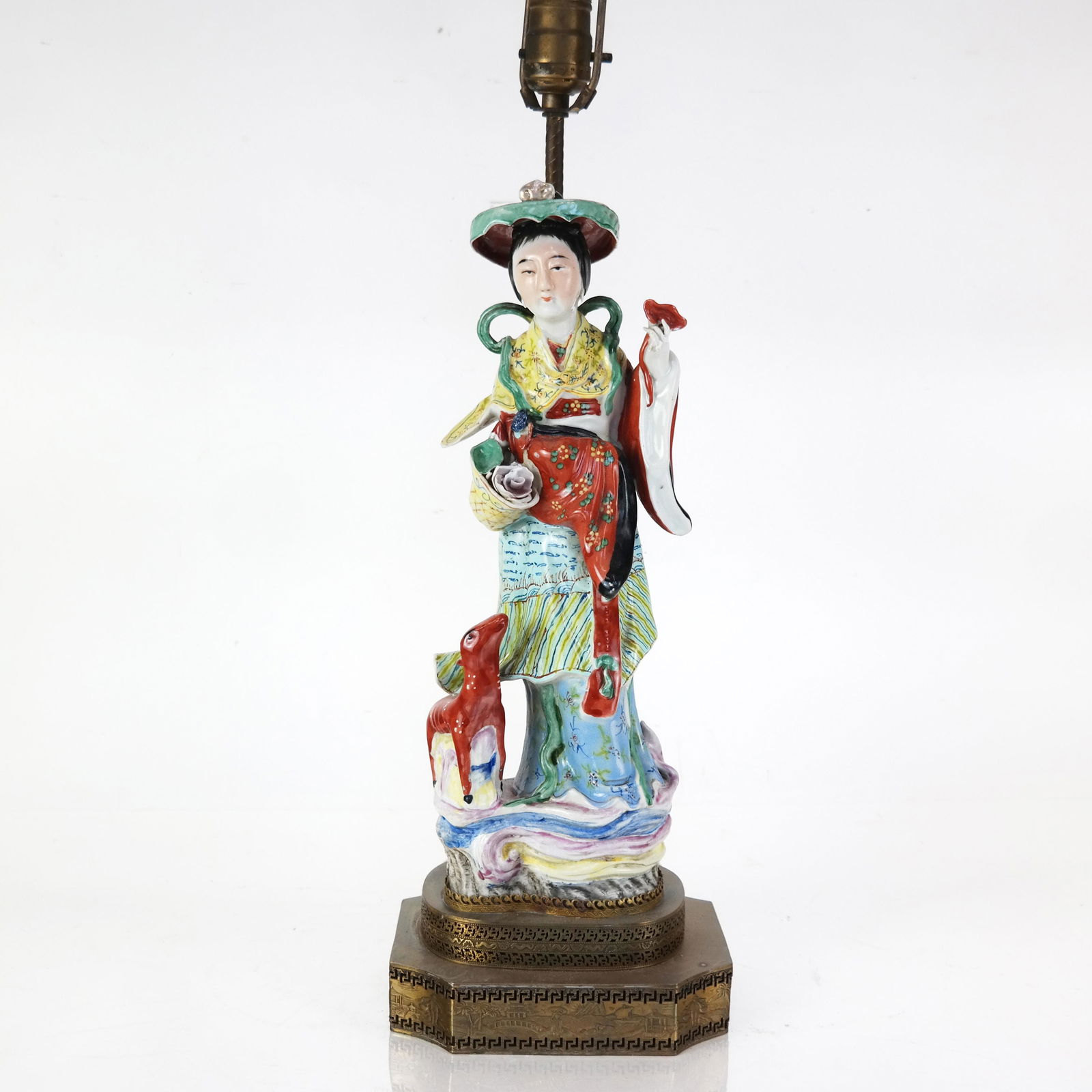 Chinese Figural Porcelain Table Lamp (1 of 9)