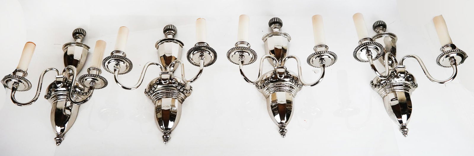 Regency-Style Set of Four 2-Light Sconces (1 of 16)