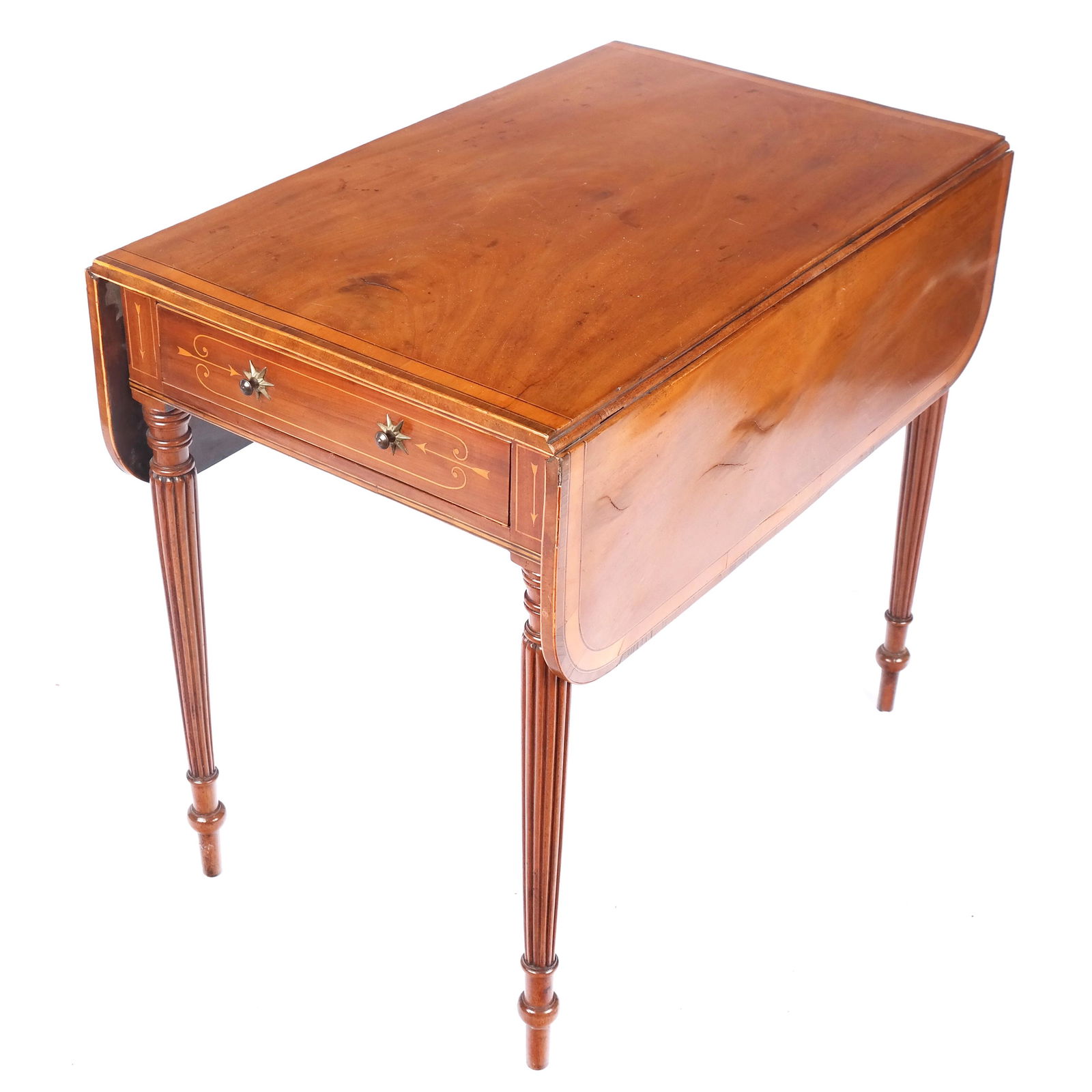 19th C. English Regency Inlaid Pembroke Table (1 of 10)