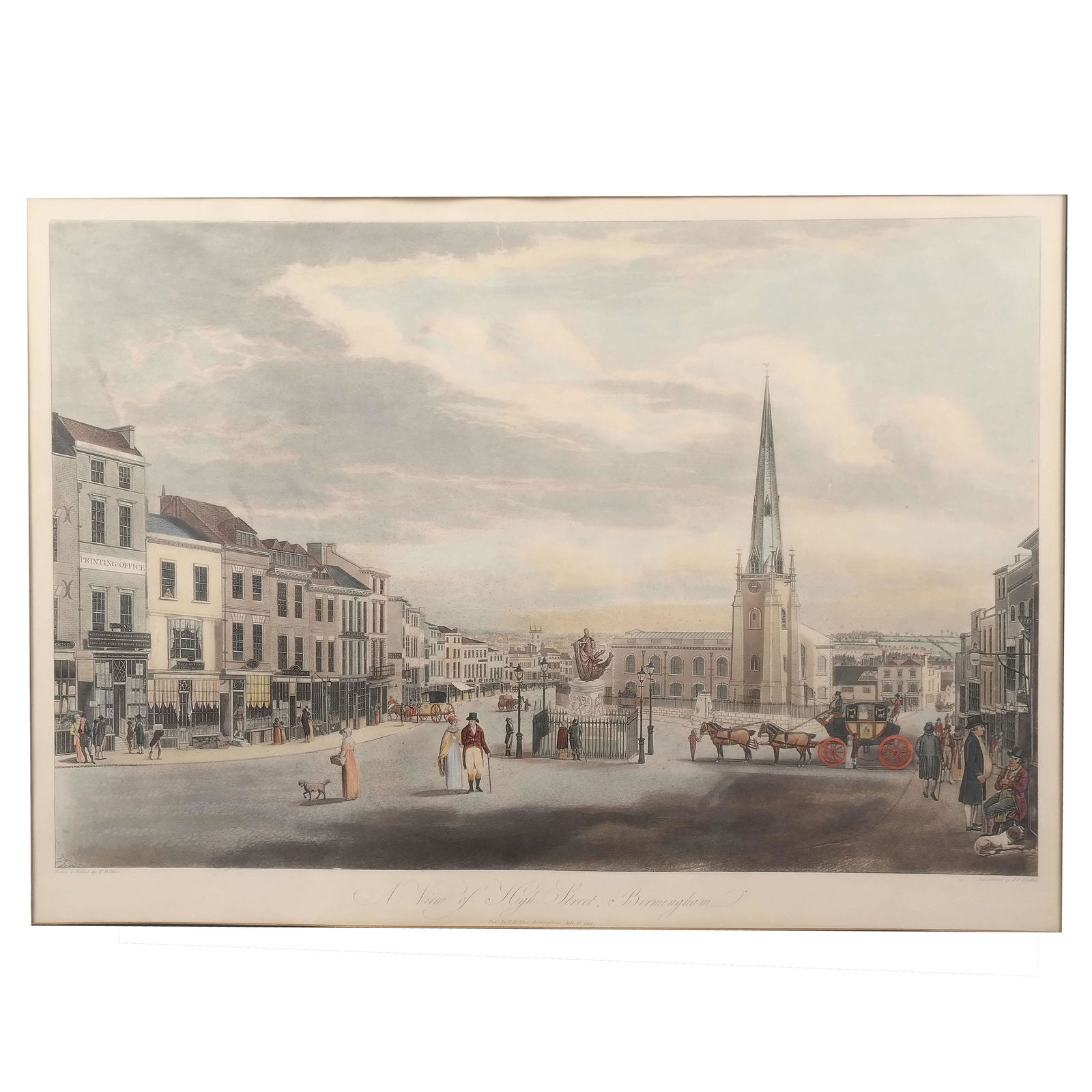 J.C. STADLER: View of High Street, England - Print (1 of 8)