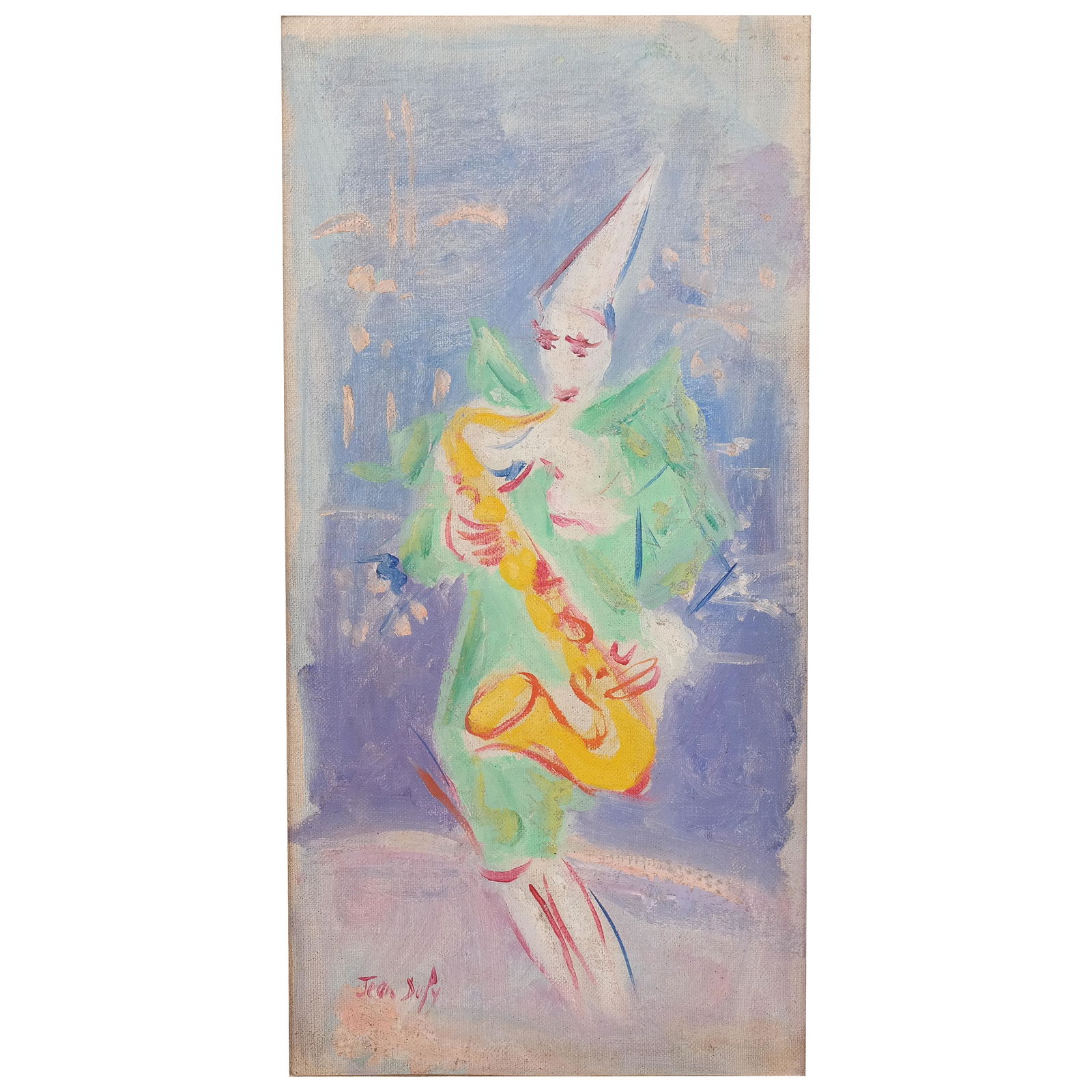 Jean DUFY: "Clown" - Oil on Canvas (1 of 10)