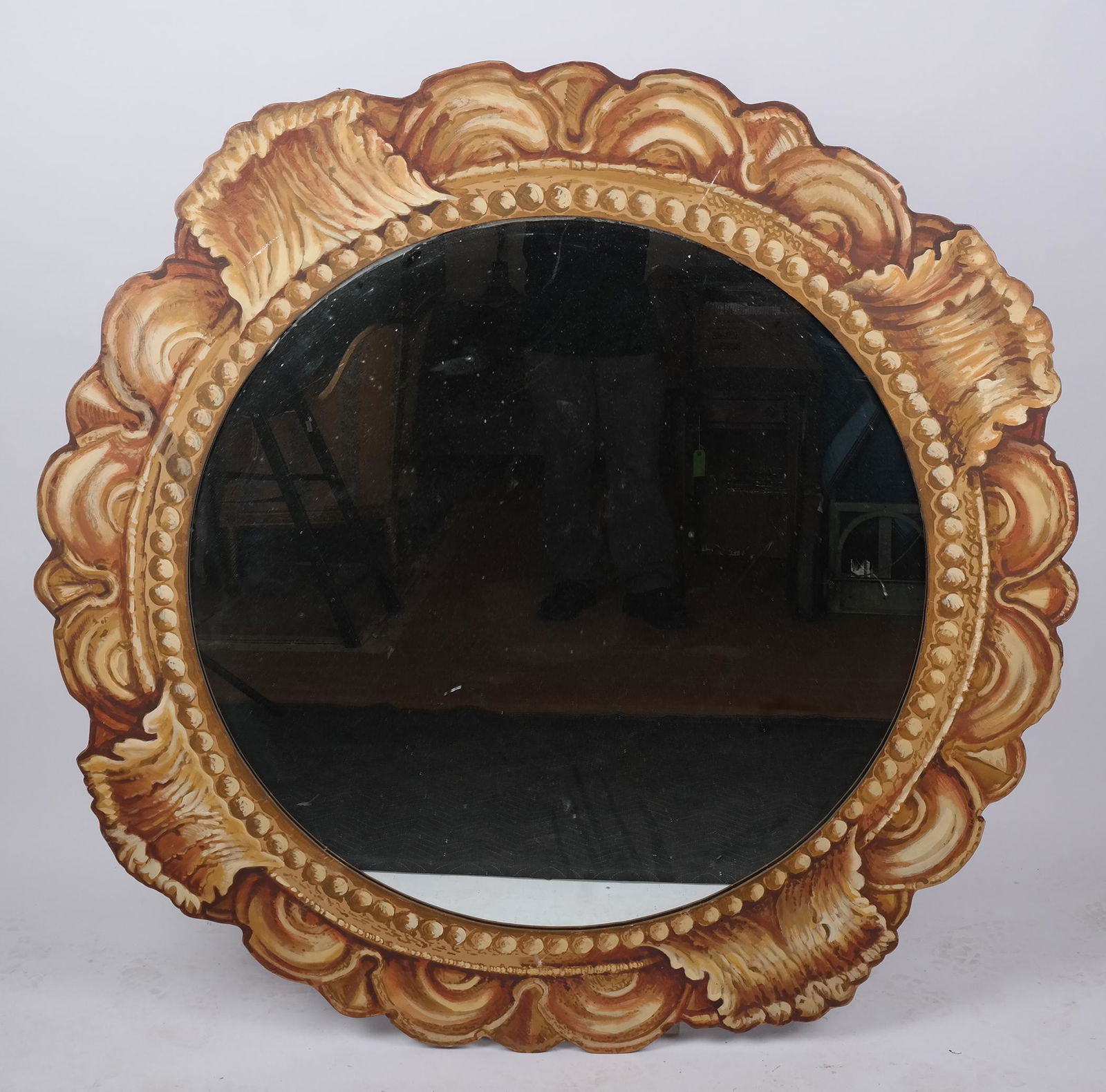 Large Trompe L'Oeil Painted Mirror (1 of 7)