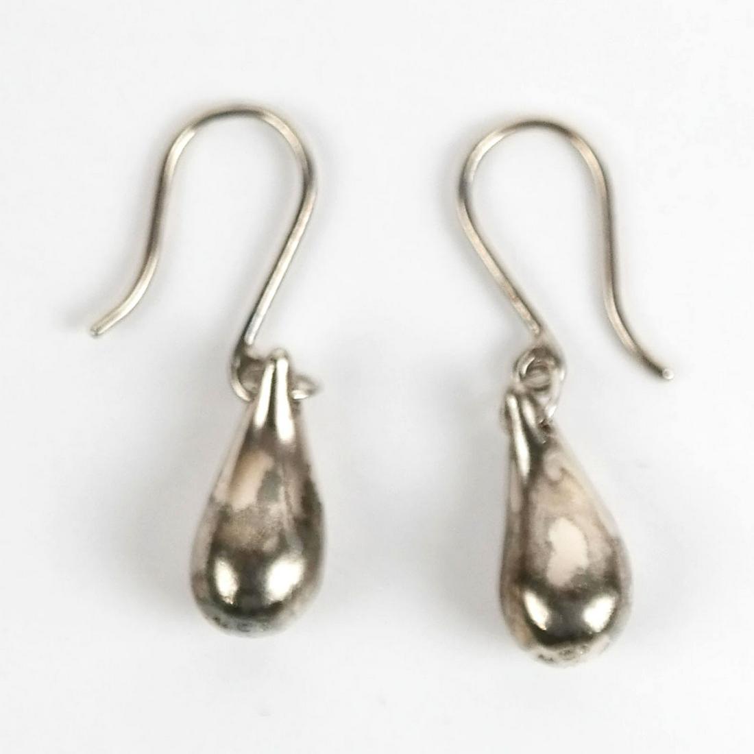 Elsa Peretti for Tiffany Bean Drop Silver Earrings (1 of 6)