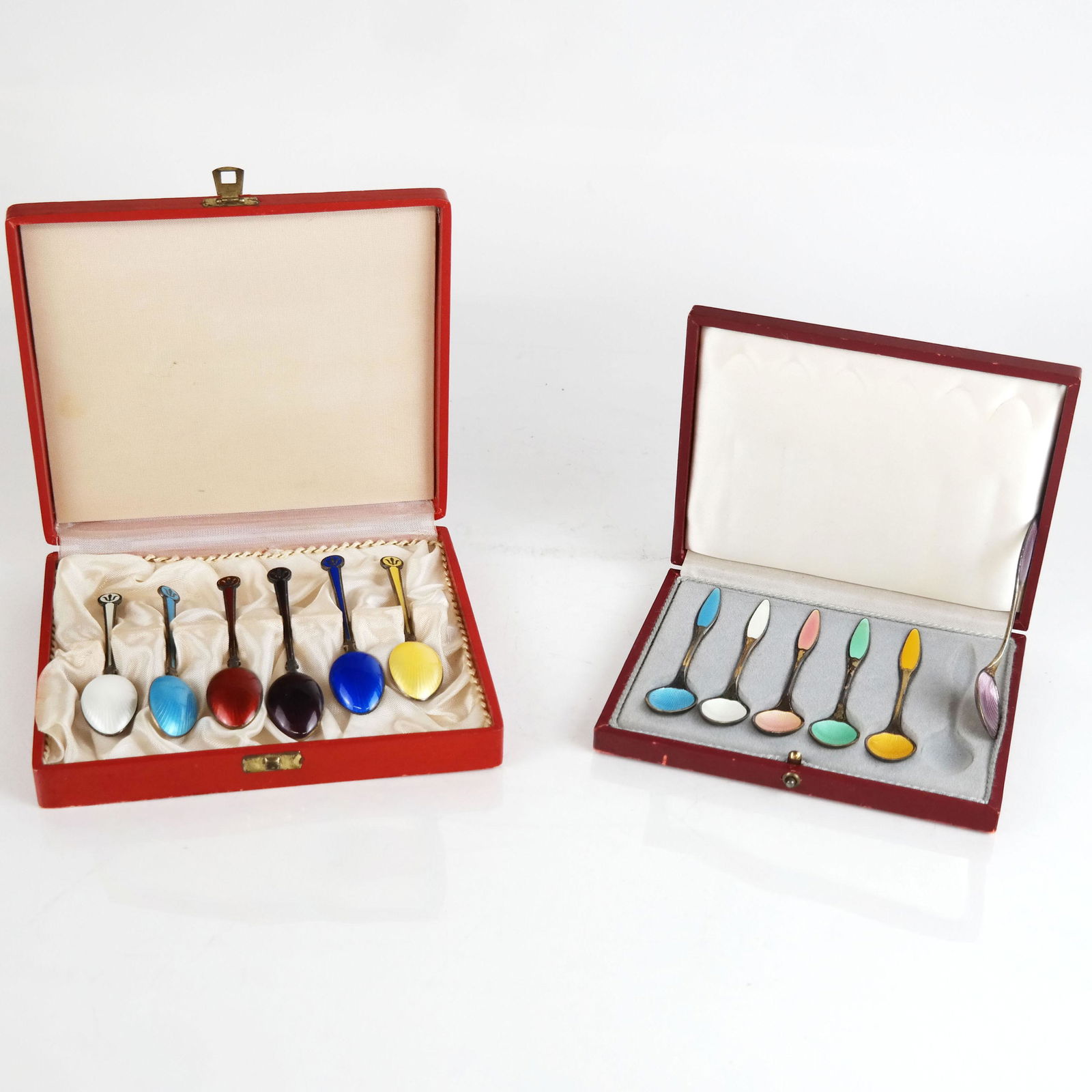 Two Sets of Enameled Sterling Silver Spoons (1 of 11)