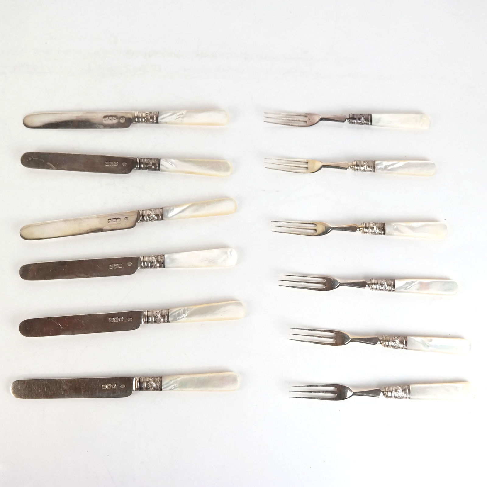 12-Piece English Silver Fruit Set (1 of 9)