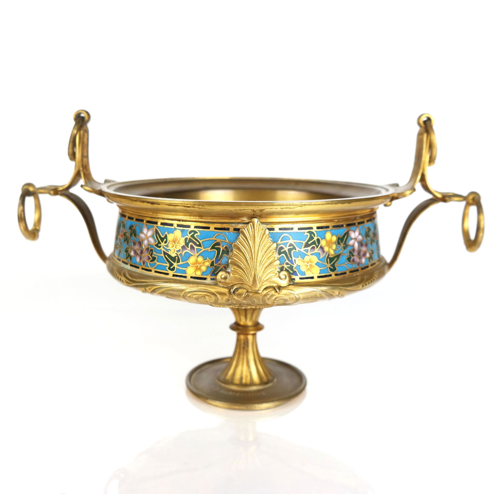 French Gilt Bronze & Enamel Handled Compote (1 of 11)