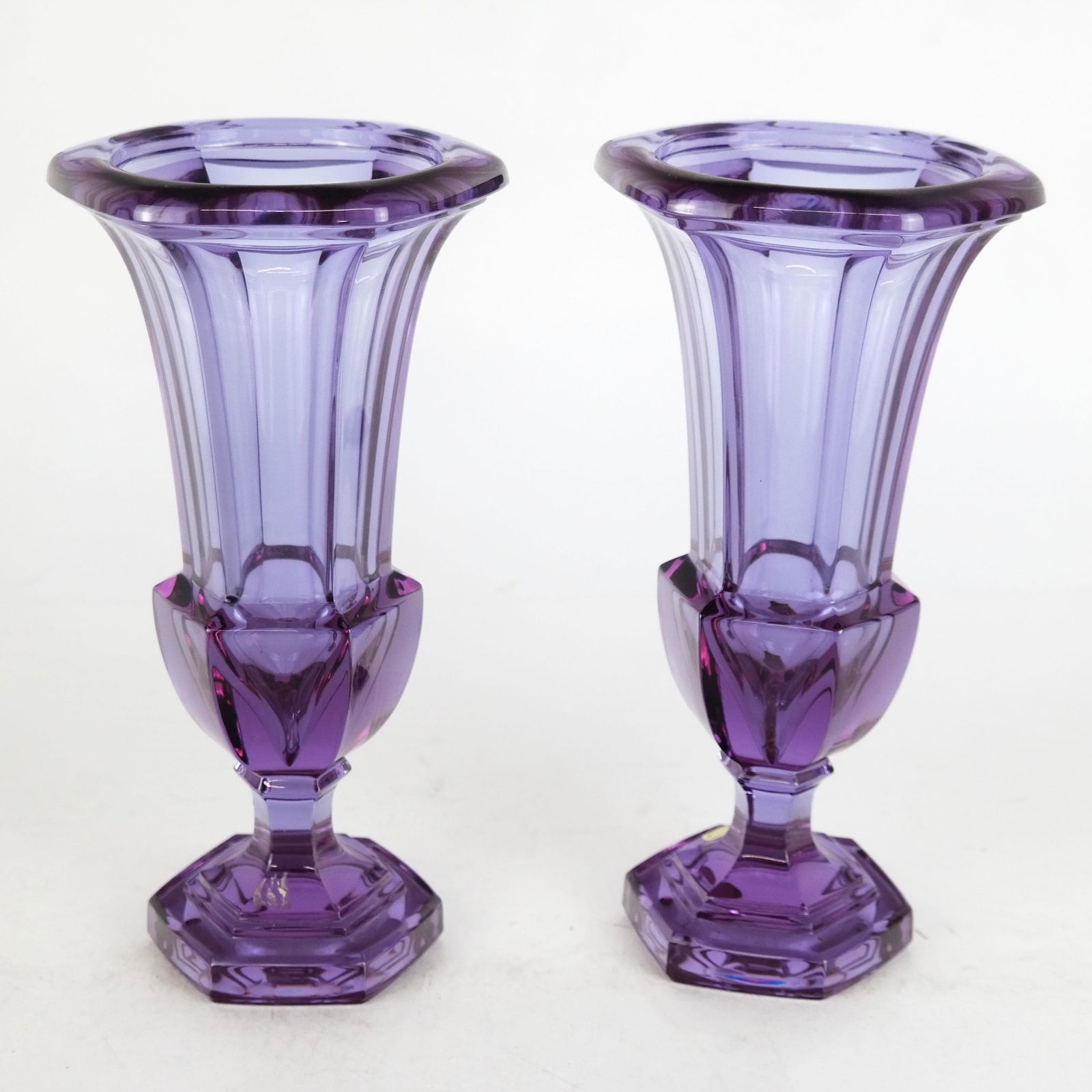 Pair of German Amethyst Crystal Vases (1 of 8)