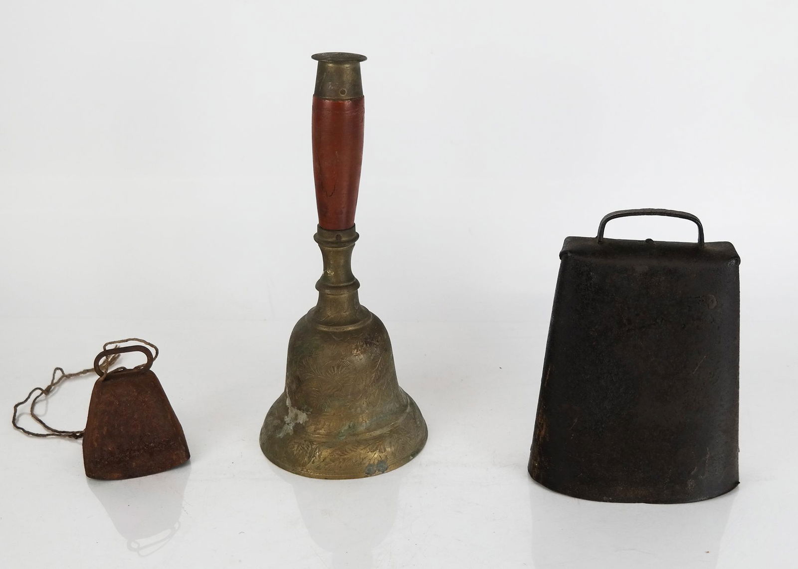 Three Antique Metal Bells (1 of 7)