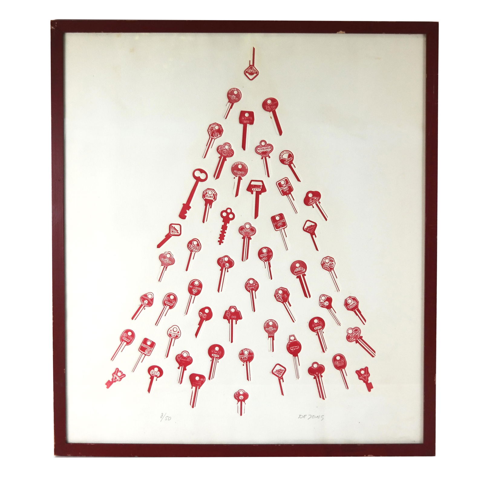 Constance DEJONG: Red Keys - Lithograph (1 of 8)